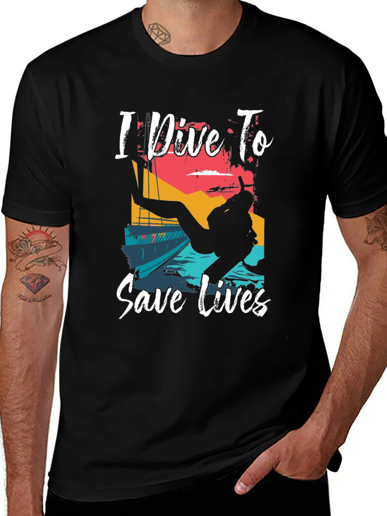 Variant 8 of I Dive To Save Lives Graphic T-Shirt