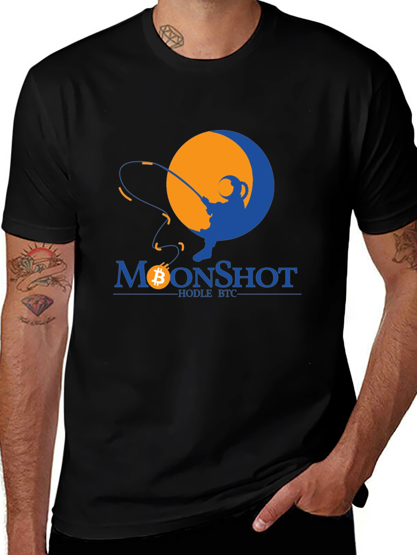 Variant 3 of Moonshot HODL BTC Graphic T-Shirt