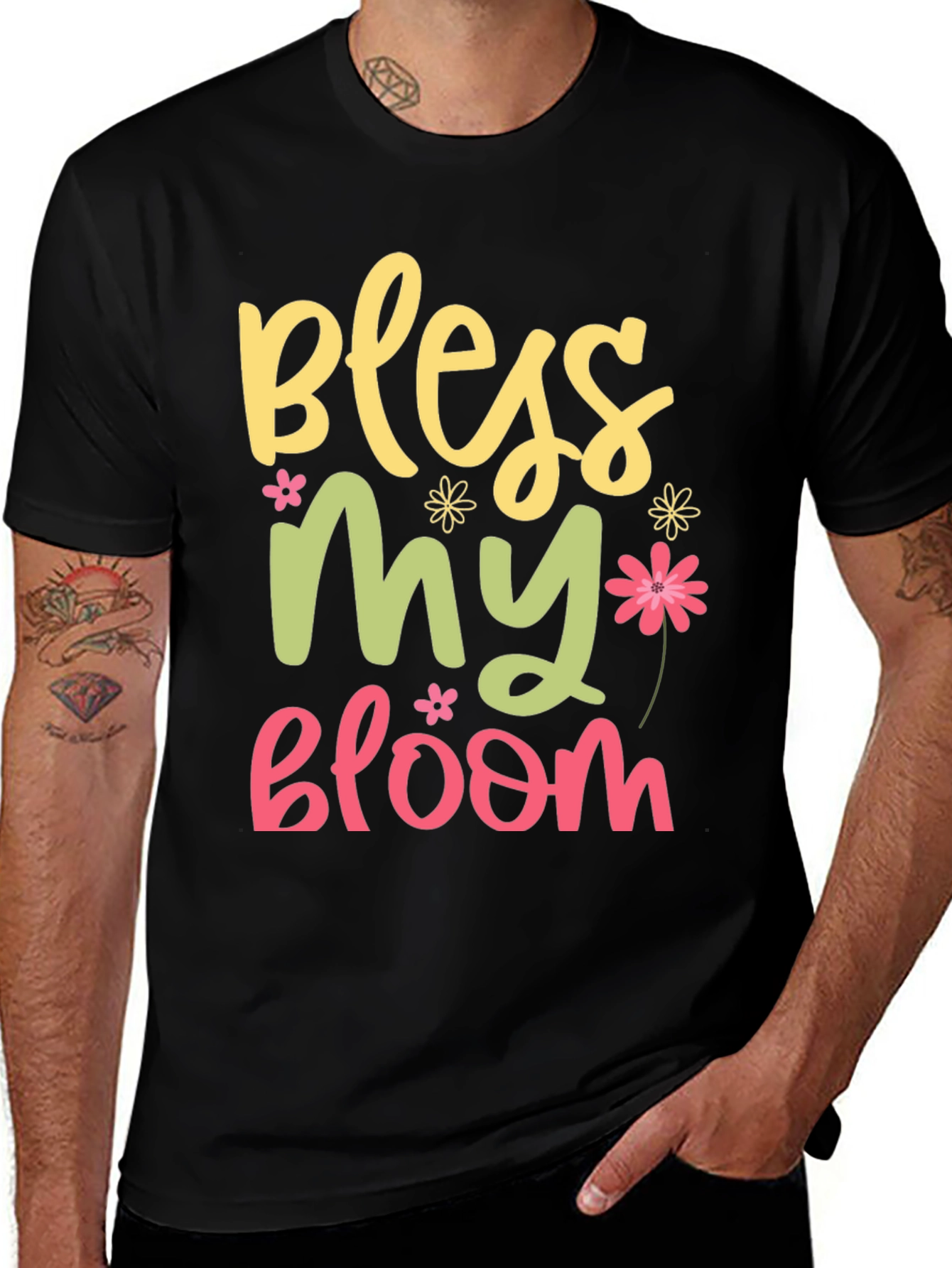 Bless My Bloom T-Shirt - Floral Design