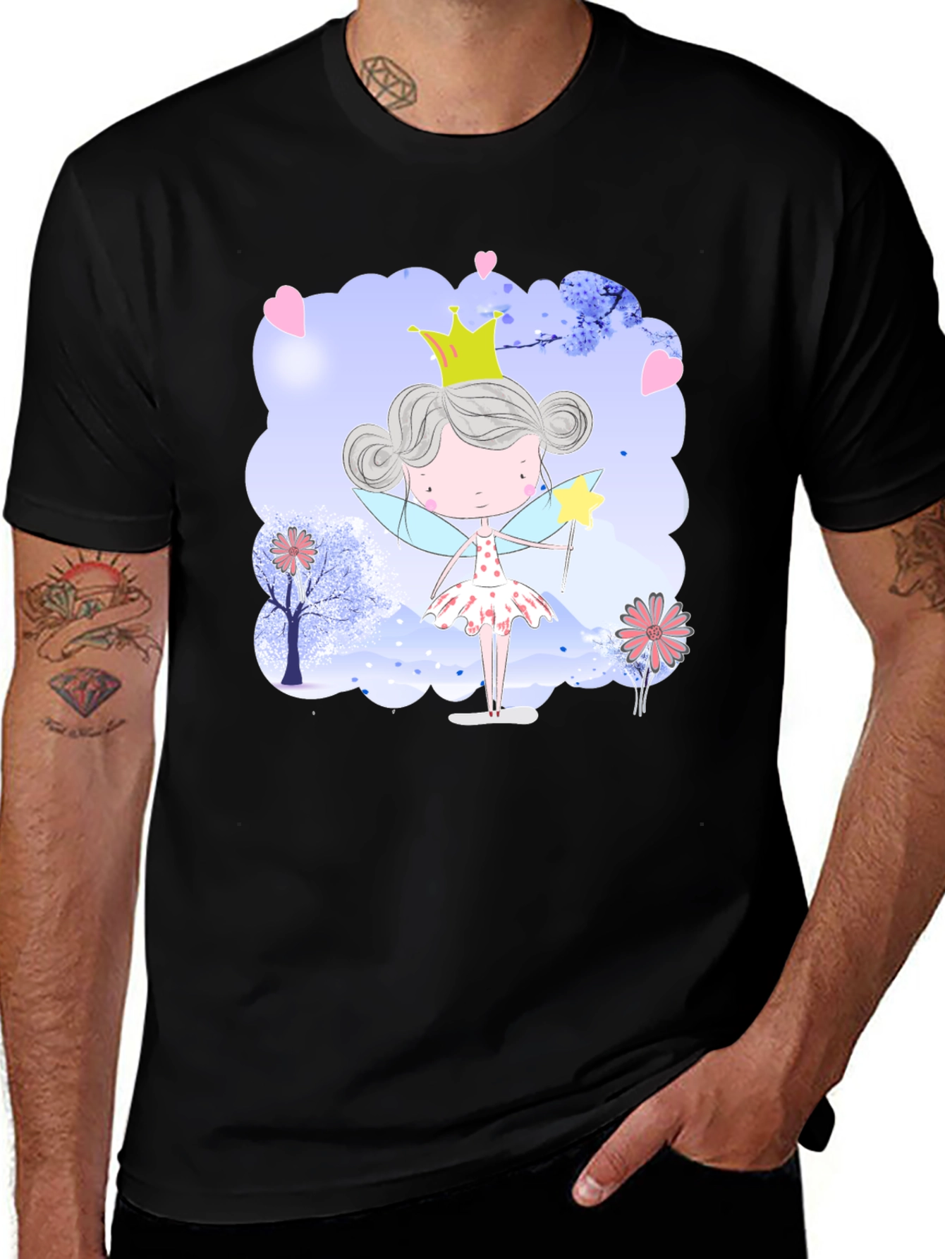 Black Fairy Tale Princess T-Shirt main image