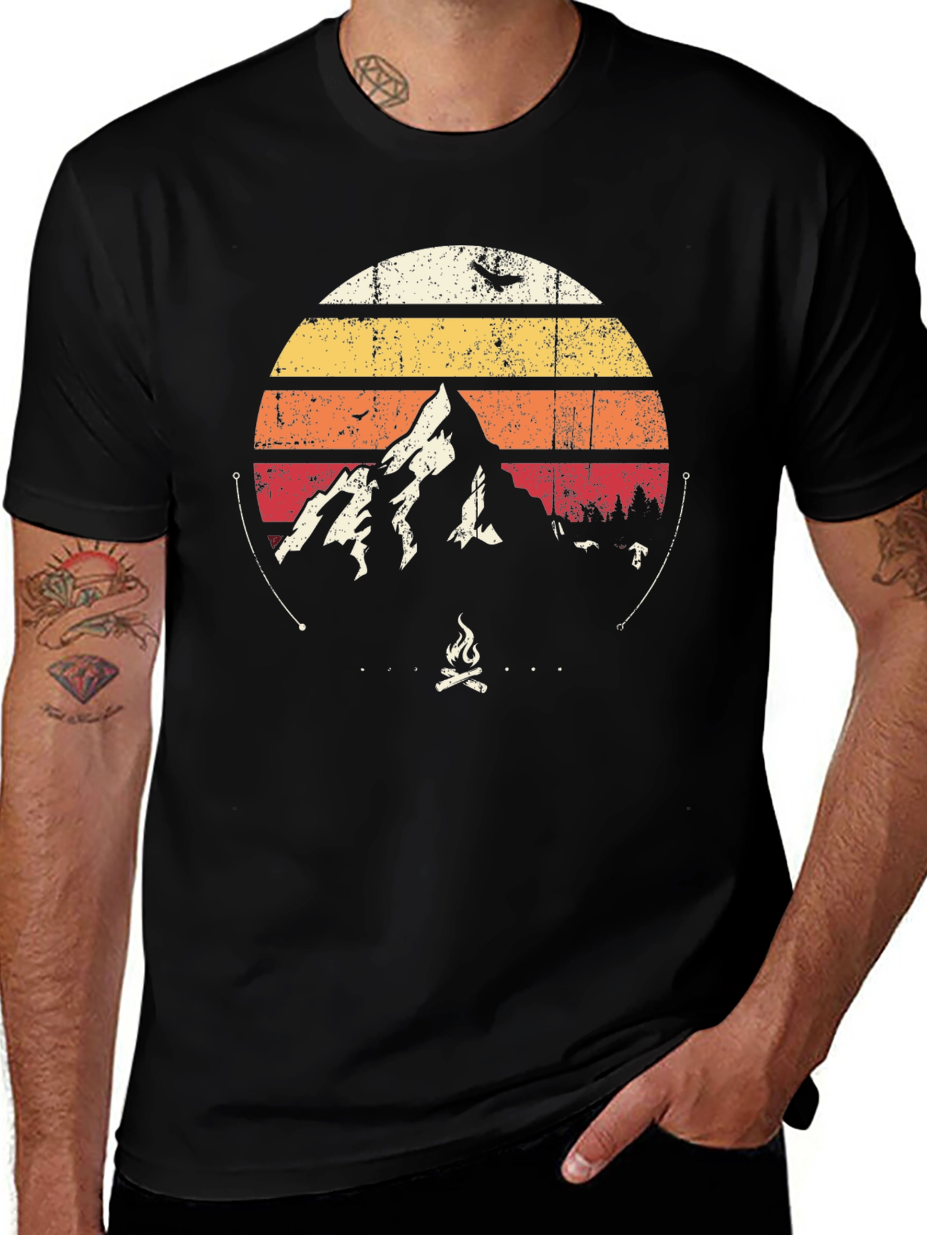 Variant 9 of Vintage Style Camping T-Shirt