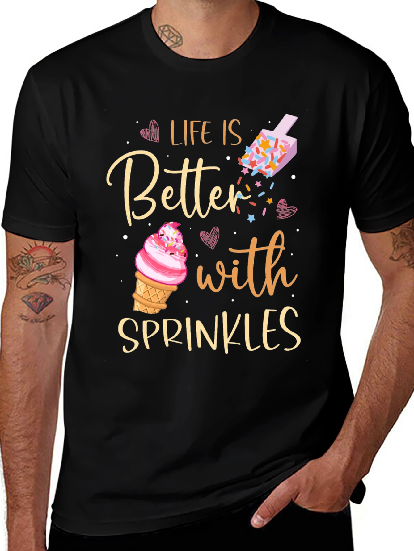 Black Life is Better with Sprinkles T-Shirt main image