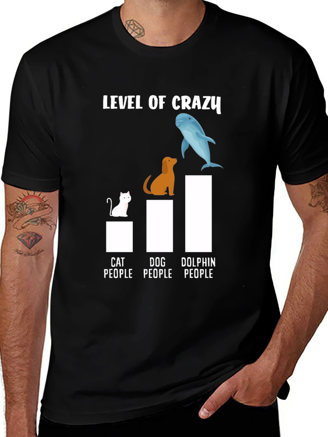 Variant 7 of Level of Crazy Pet Lover Graphic Tee
