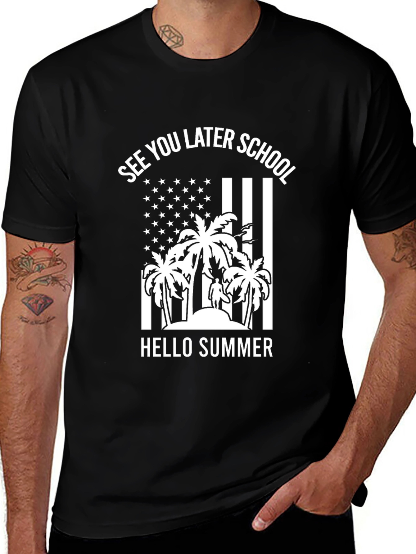 Variant 6 of See You Later School Black Graphic T-Shirt