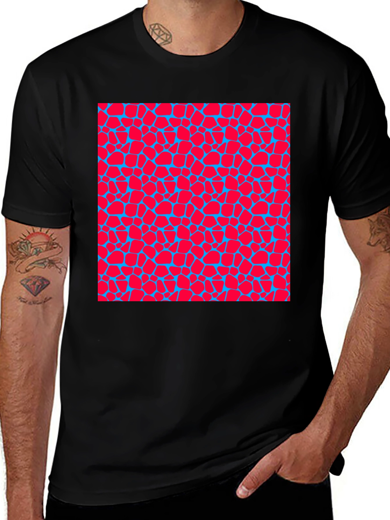 Variant 10 of Abstract Mosaic T-Shirt - Modern Geometric Design