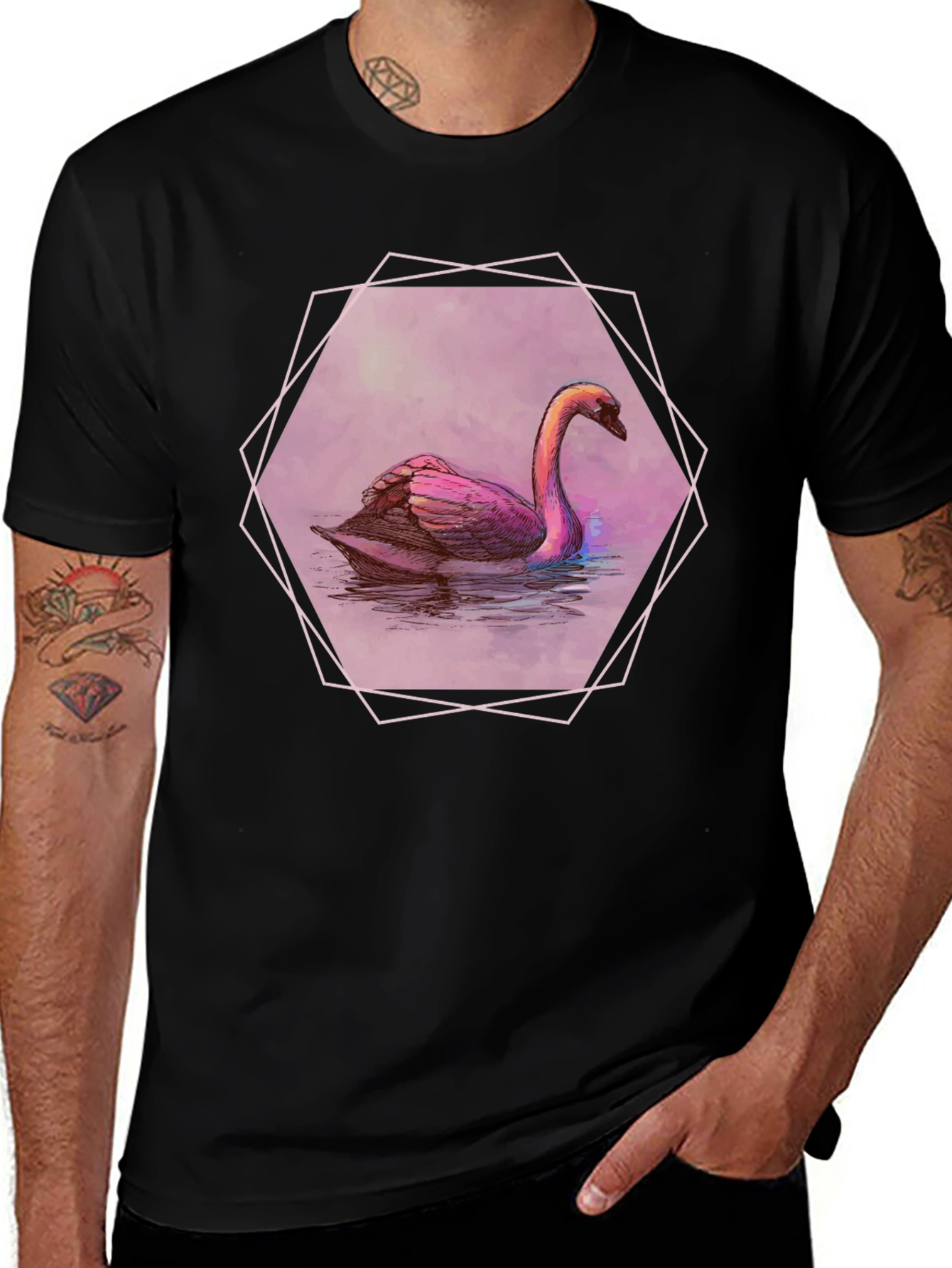 Variant 5 of Swan Graphic Tee - Stylish Comfort