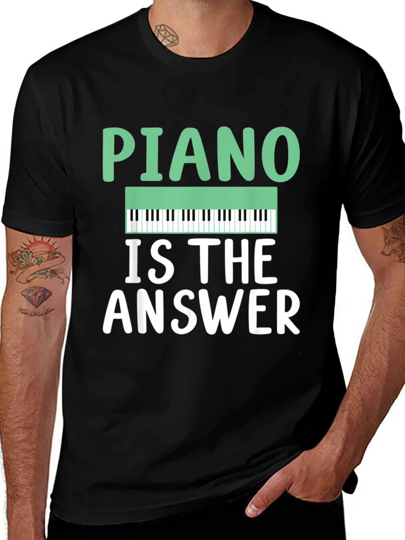 Variant 20 of Piano Is The Answer T-Shirt