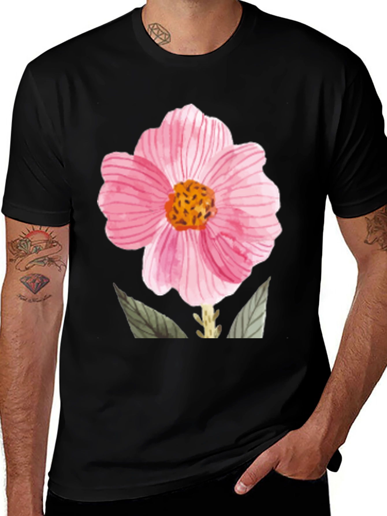 Variant 24 of Floral Print Crew Neck T-Shirt