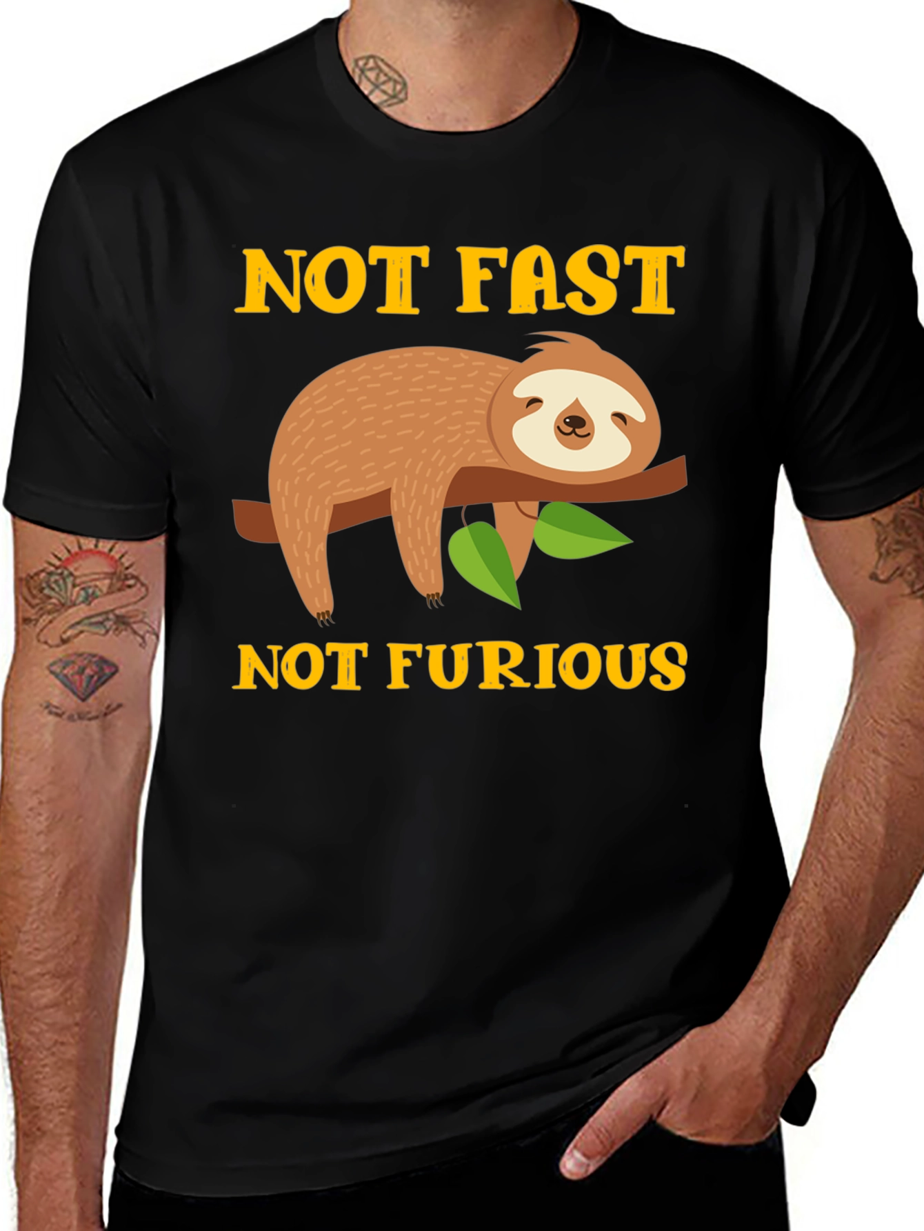 Variant 7 of Not Fast Not Furious Sloth Graphic Tee