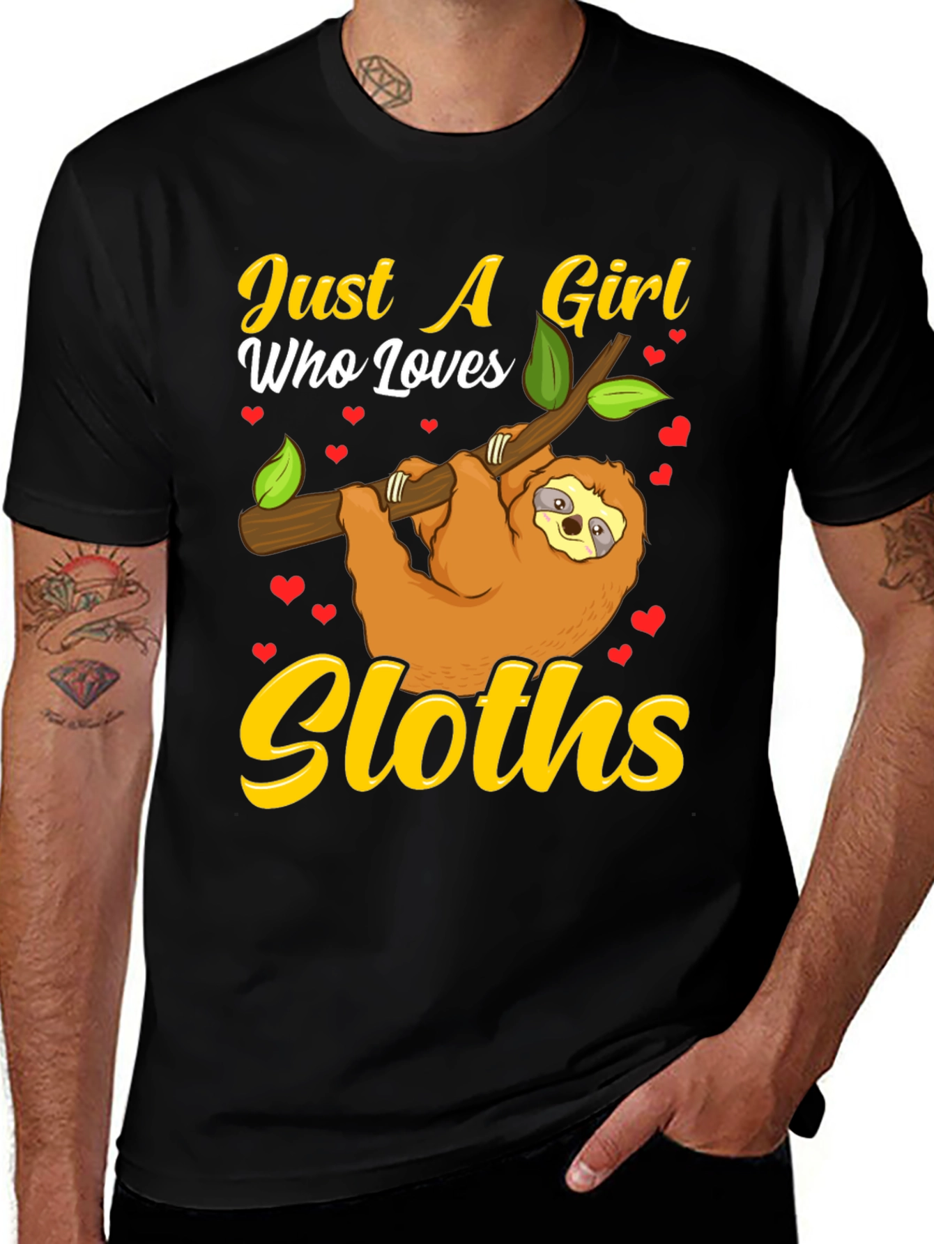Variant 16 of Just A Girl Who Loves Sloths T-Shirt