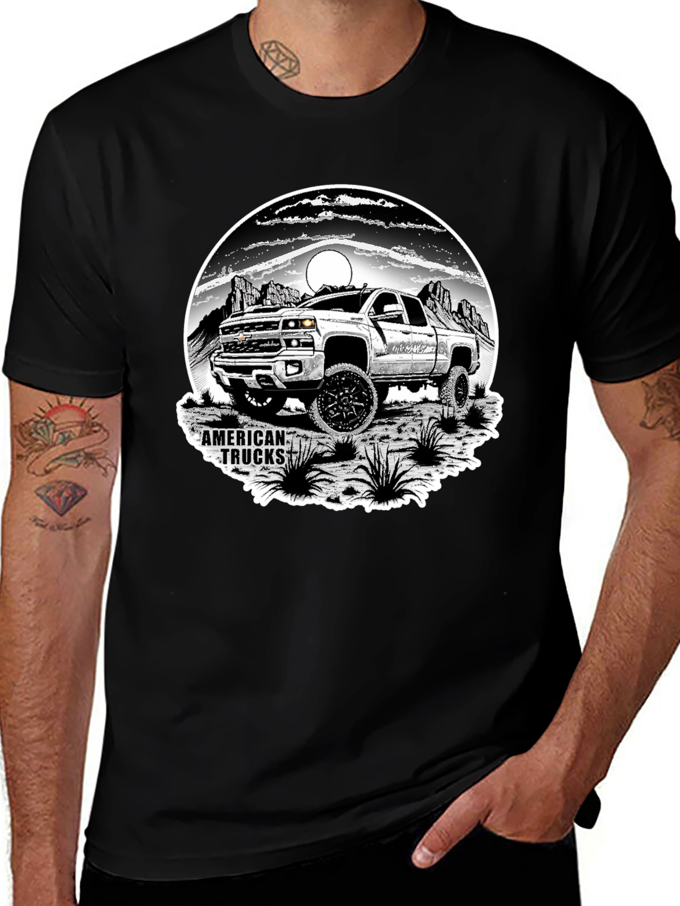 American Trucks Graphic T-Shirt - Black