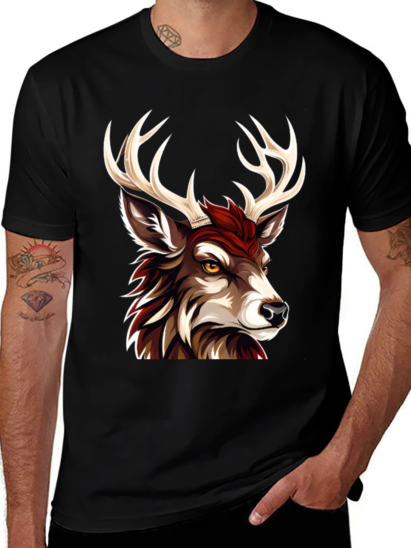 Deer Graphic T-Shirt - Wildlife Animal Tee