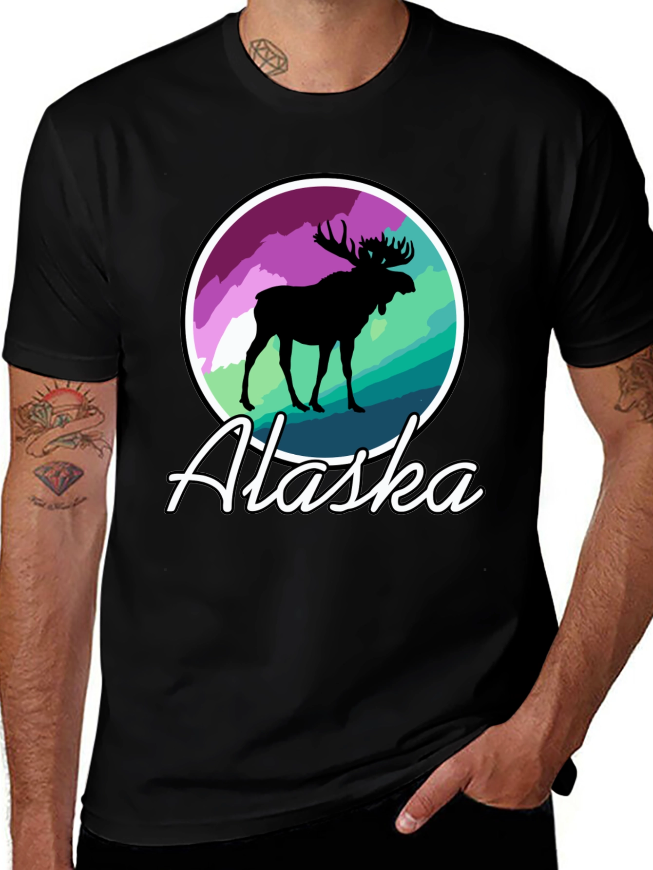 Variant 21 of Alaska Moose Graphic T-Shirt