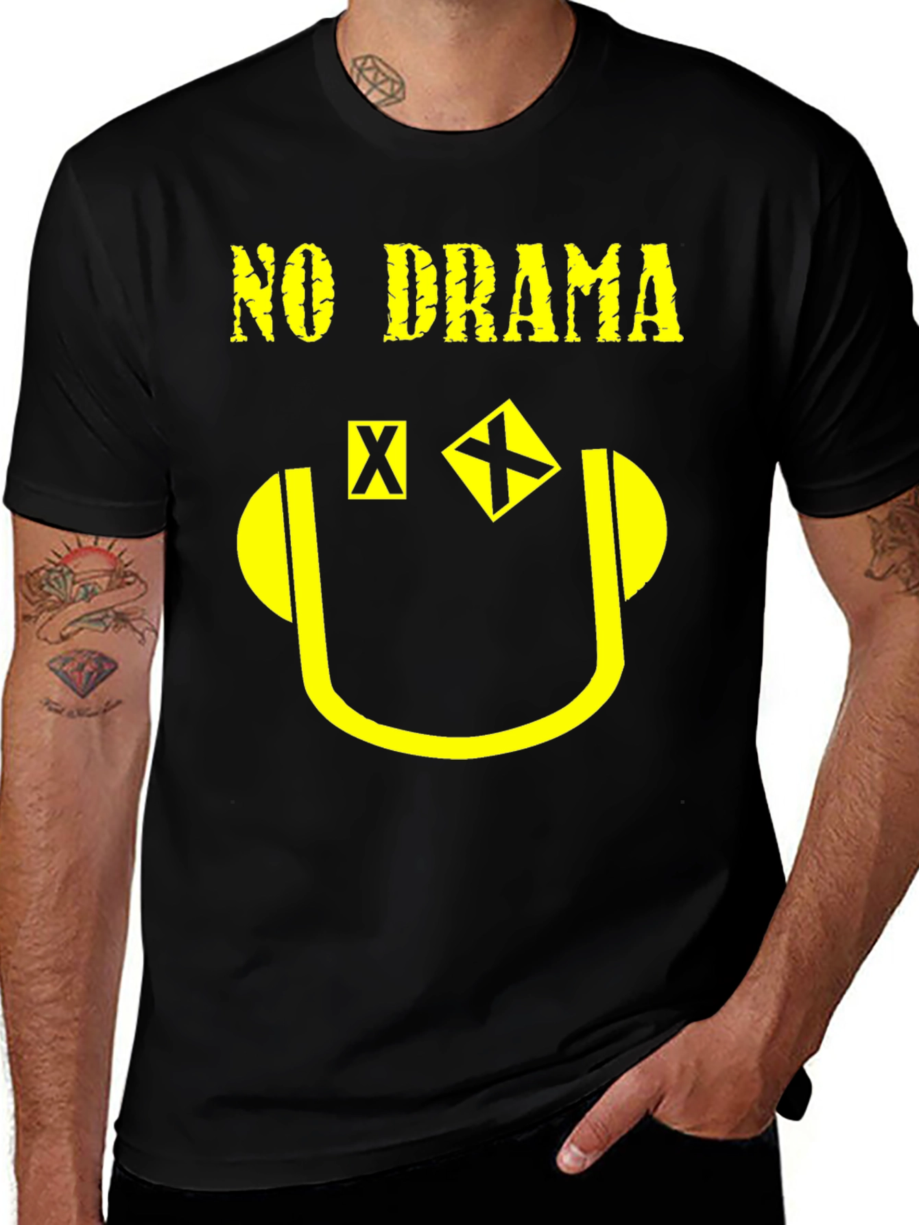 Variant 21 of No Drama Graphic Print T-Shirt - Black