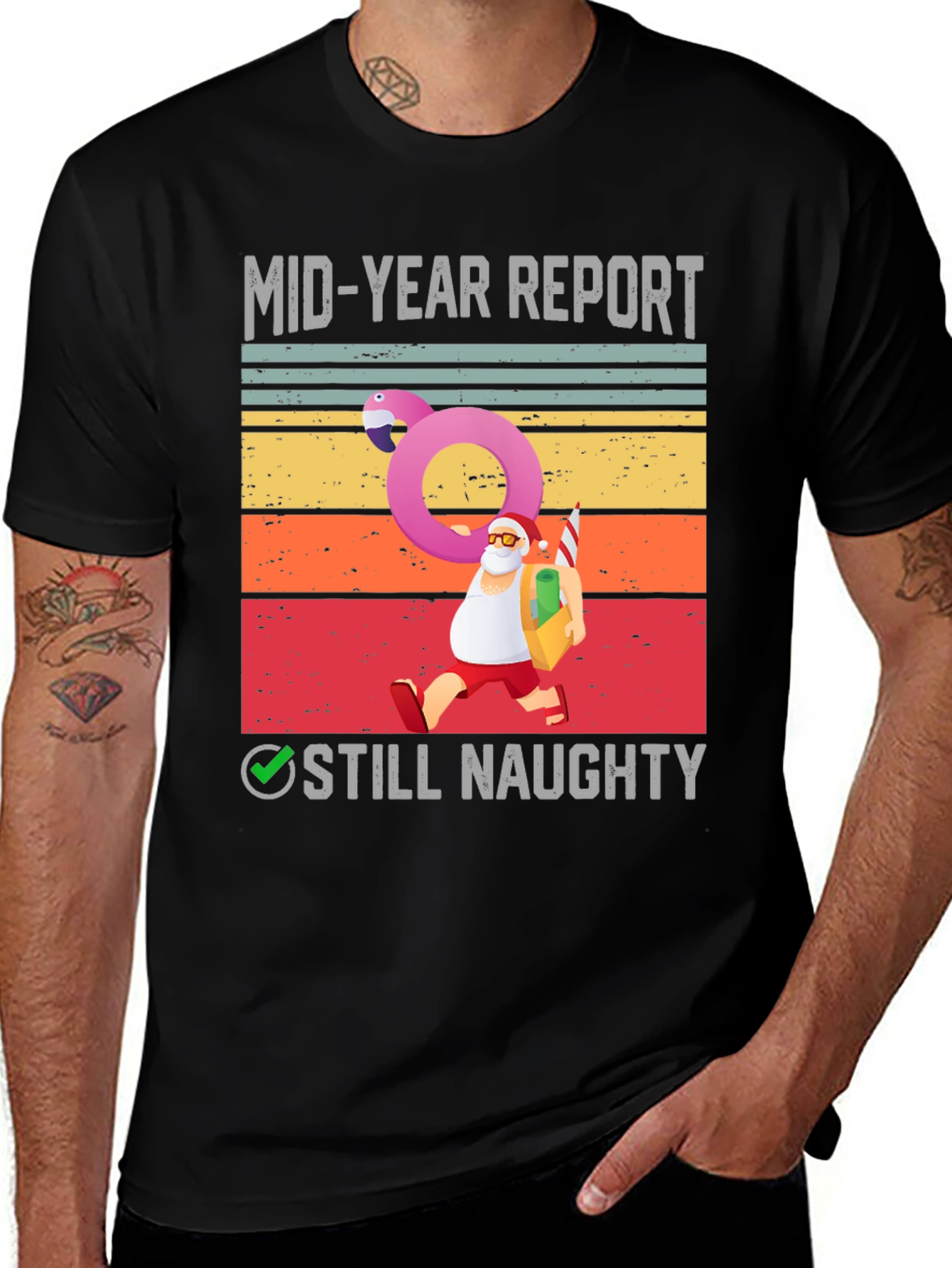 Naughty Santa Mid-Year Report T-Shirt