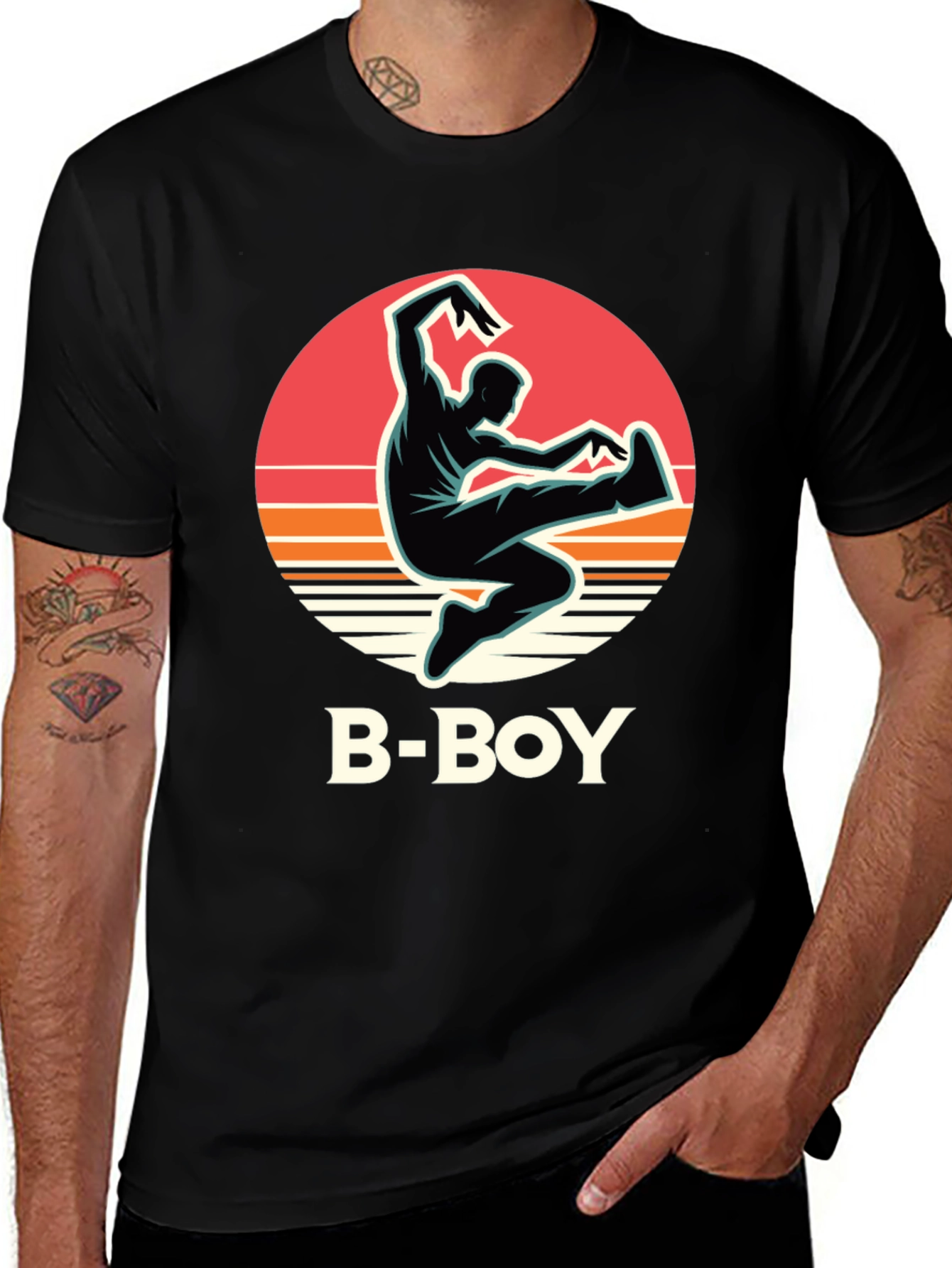 Variant 5 of B-Boy Graphic Tee - Retro Dance Style