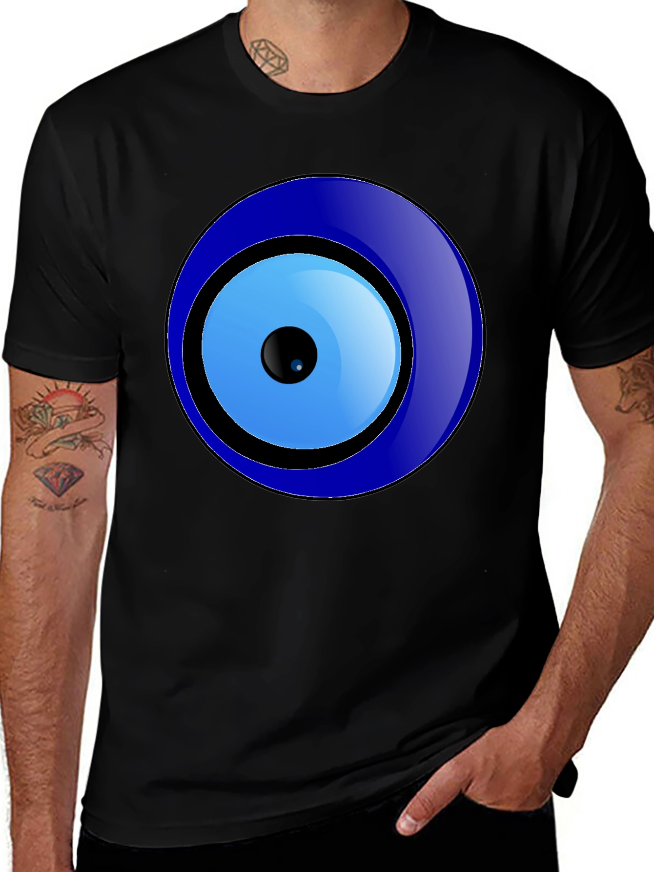 Variant 25 of Evil Eye Graphic Black T-Shirt