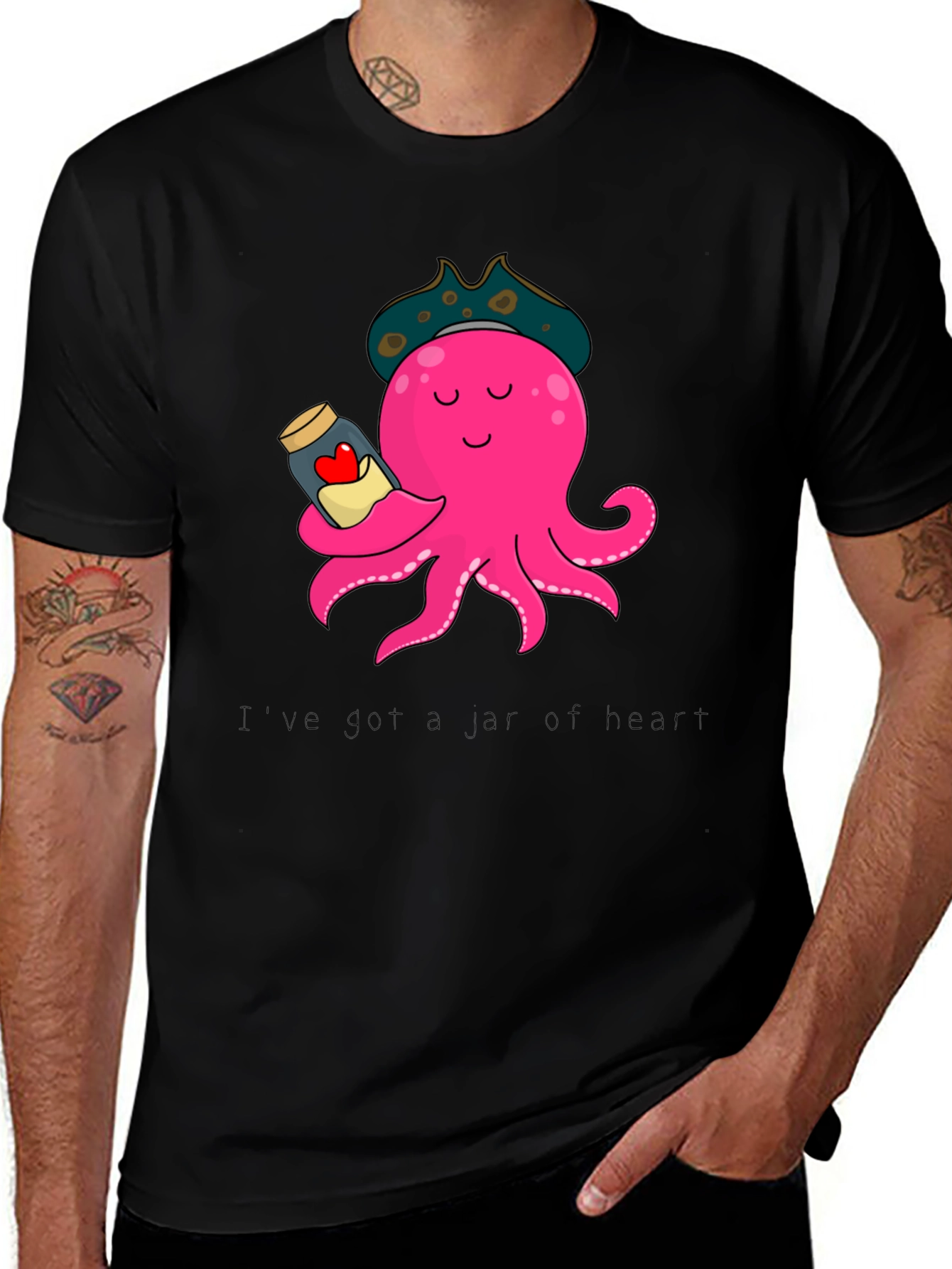 Variant 24 of Pirate Octopus 'Jar of Hearts' T-Shirt
