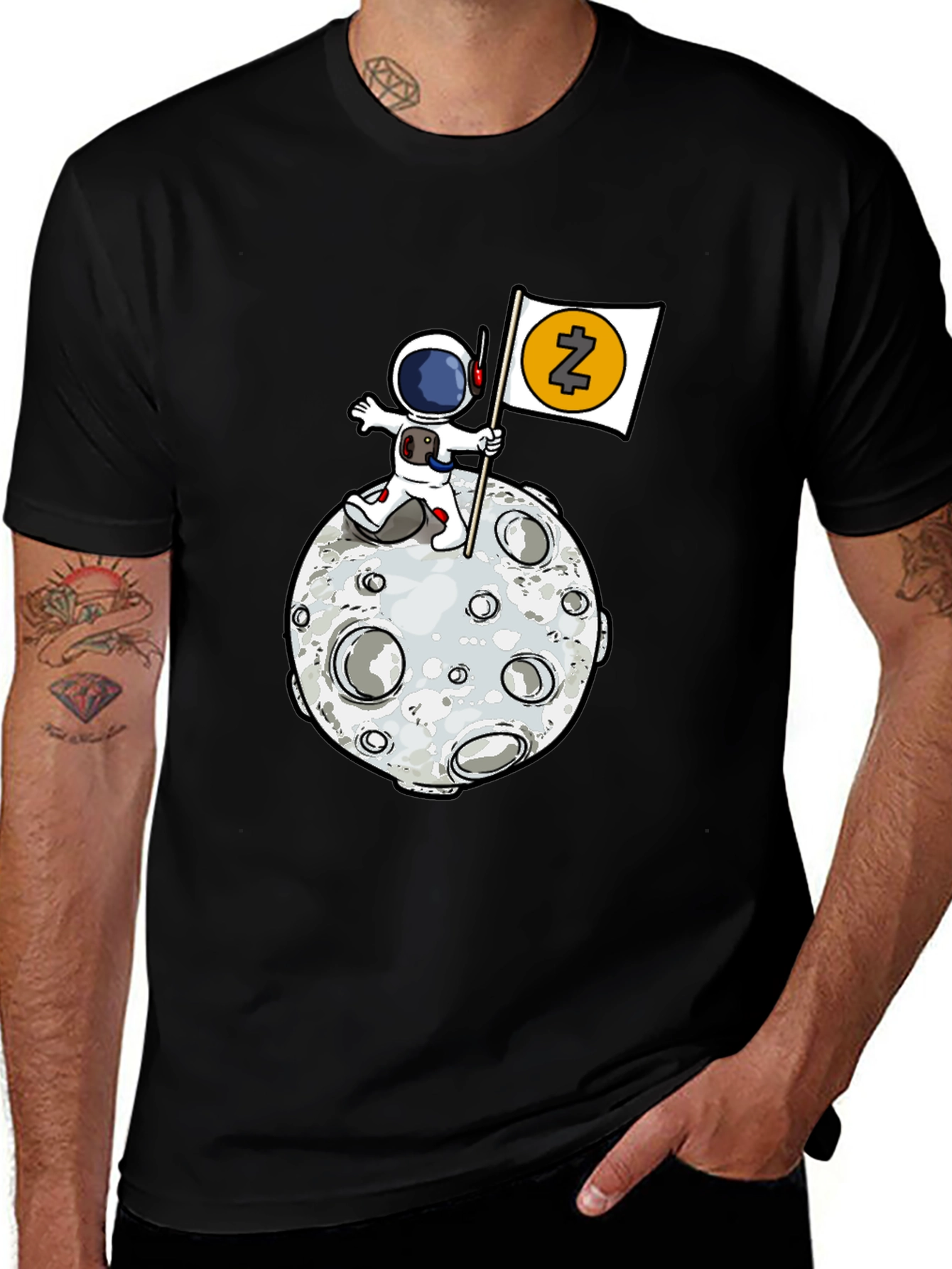 Variant 18 of Astronaut Moon Landing T-Shirt - Crypto Tee