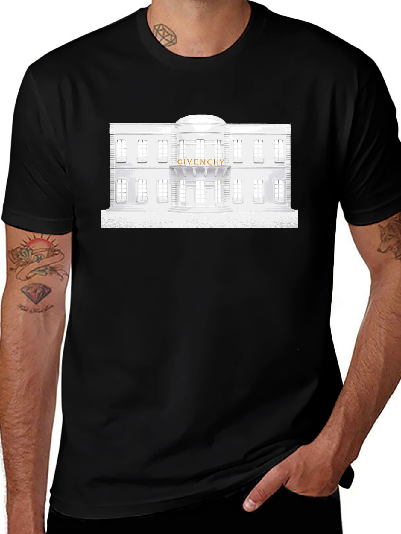 Variant 25 of Black Givenchy Building T-Shirt