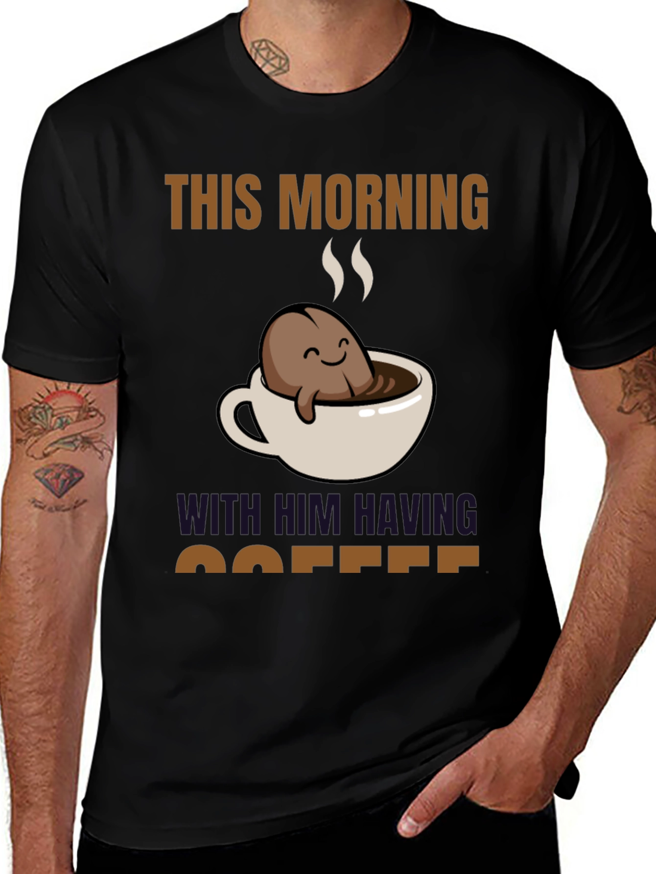 Variant 11 of Coffee Lover T-Shirt - Funny Coffee Bean Design
