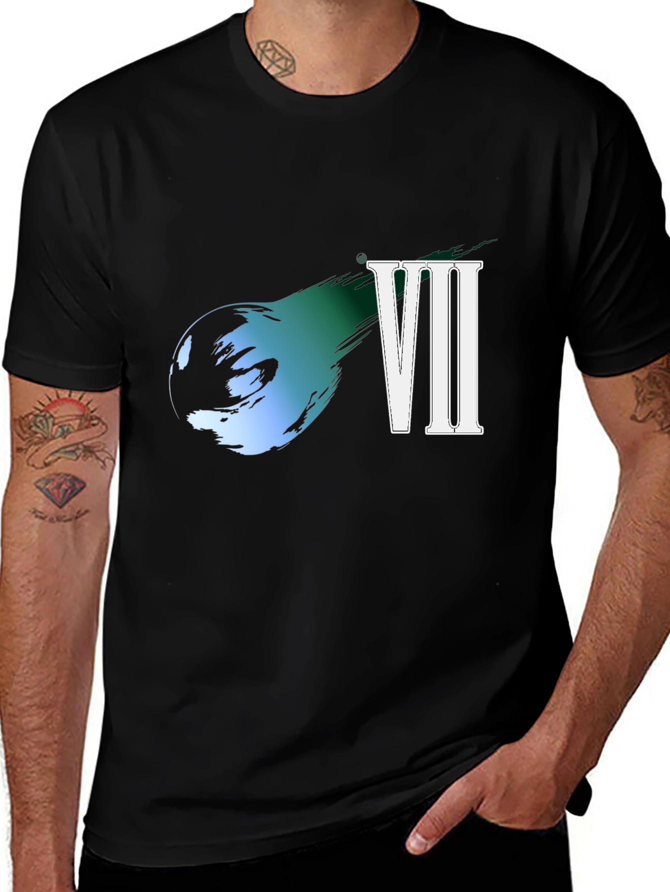 Final Fantasy VII T-Shirt Black Cotton
