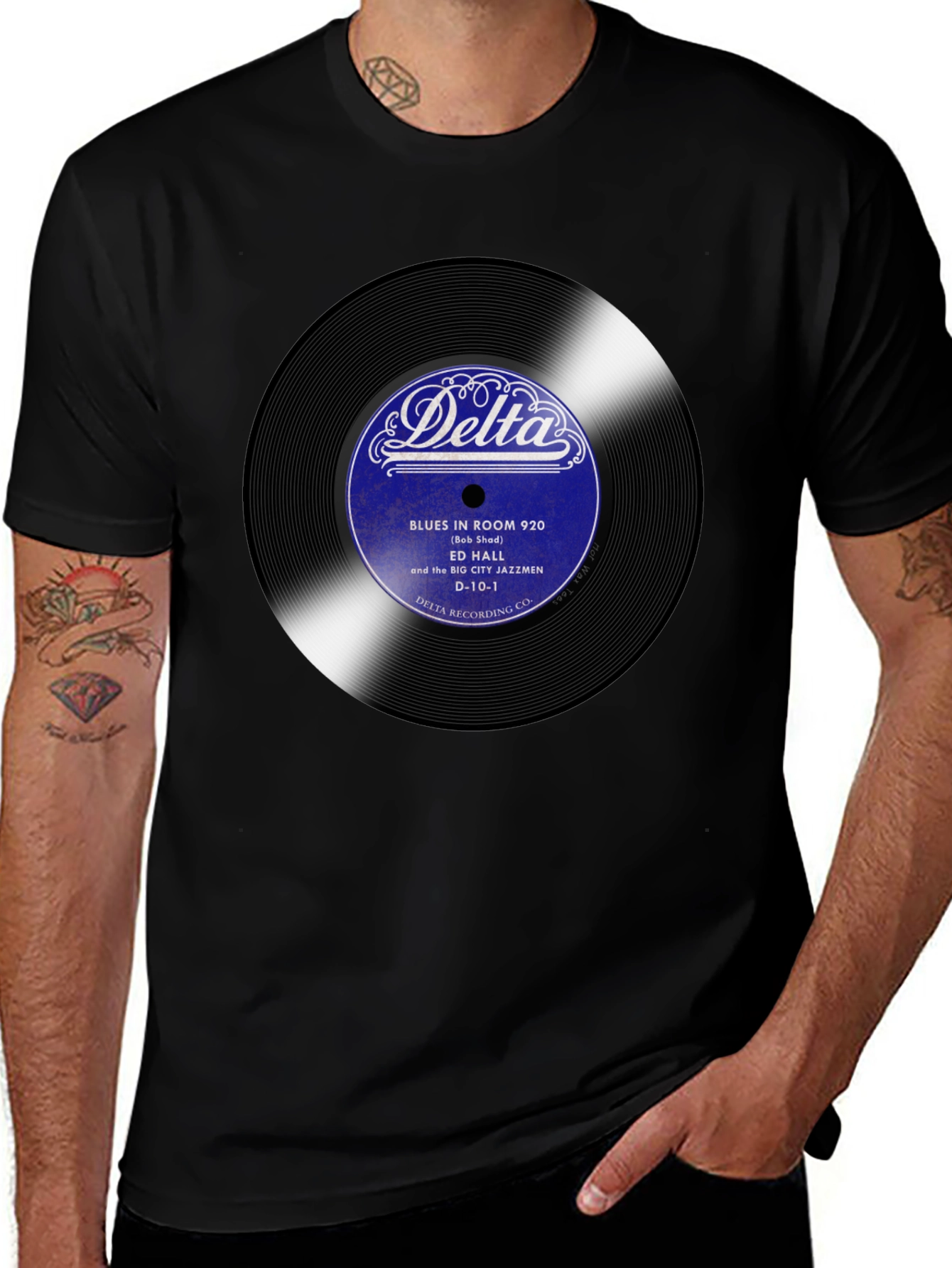 Delta Blues Record T-Shirt - Ed Hall Jazz