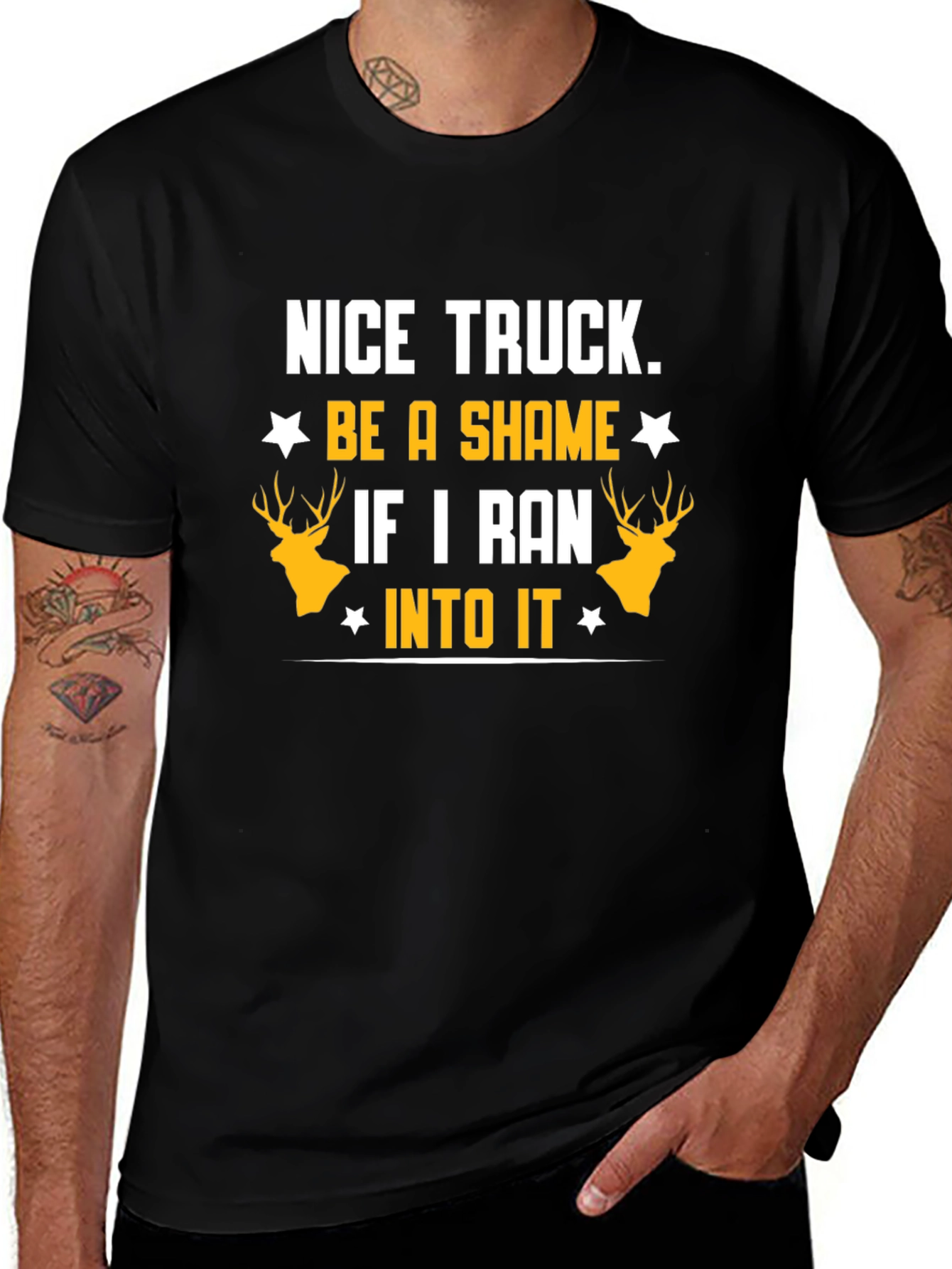 Variant 25 of Nice Truck Deer Graphic T-Shirt