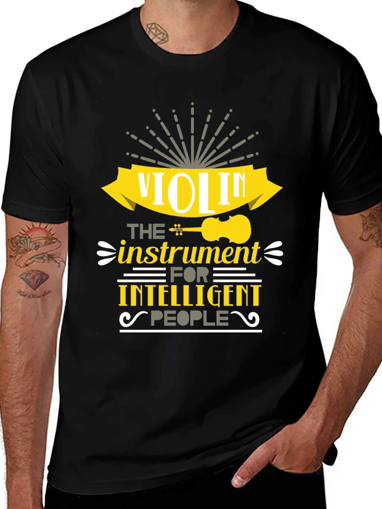 Variant 25 of Violin T-Shirt - Instrument for Intelligent People