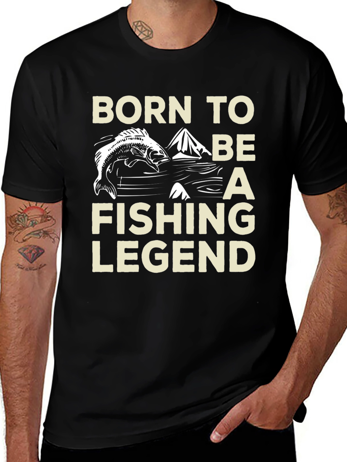 Variant 27 of Born To Be A Fishing Legend T-Shirt
