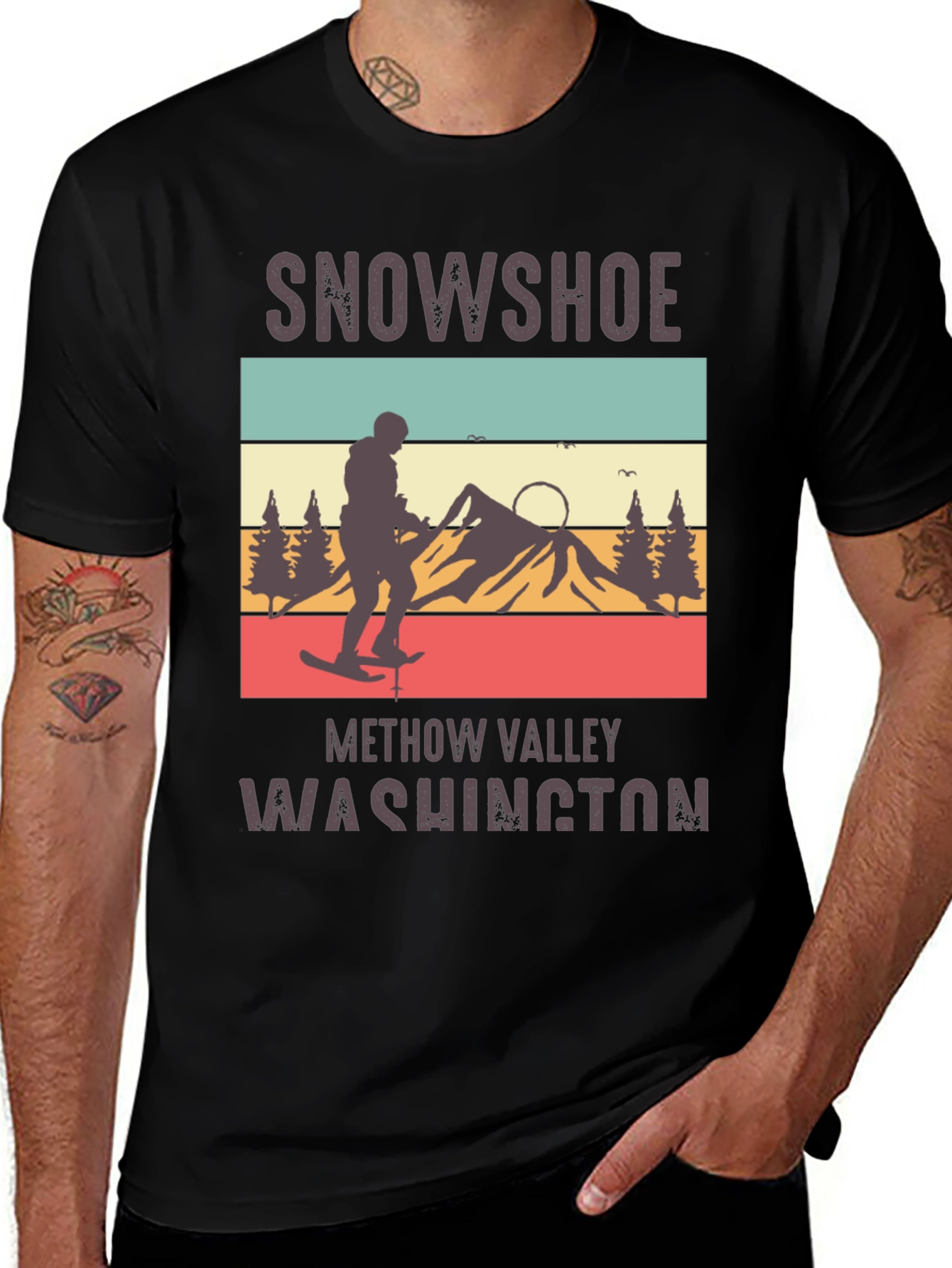 Variant 22 of Snowshoe Methow Valley Washington Retro T-Shirt
