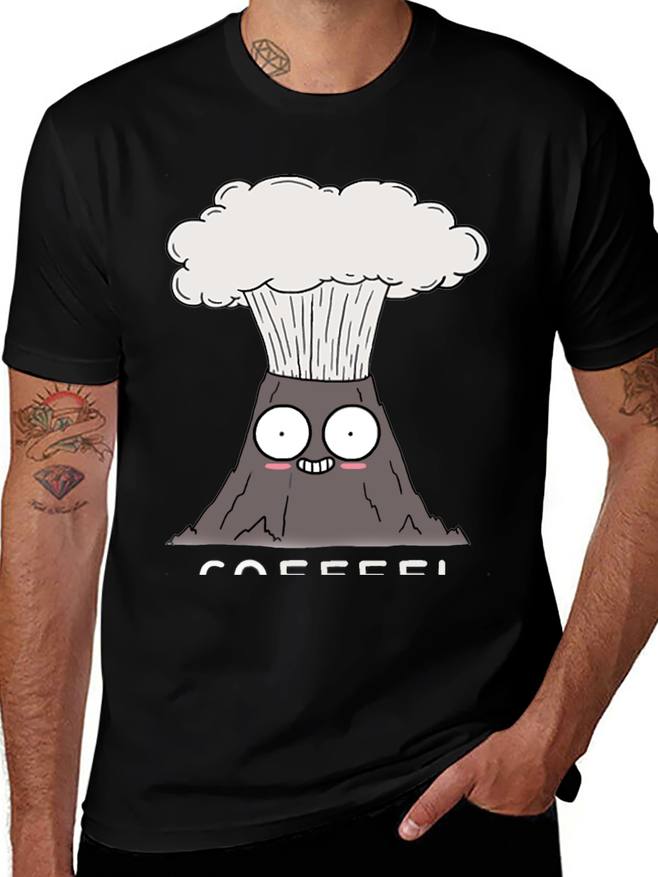 Variant 27 of Coffee Volcano T-Shirt - Funny Graphic Tee
