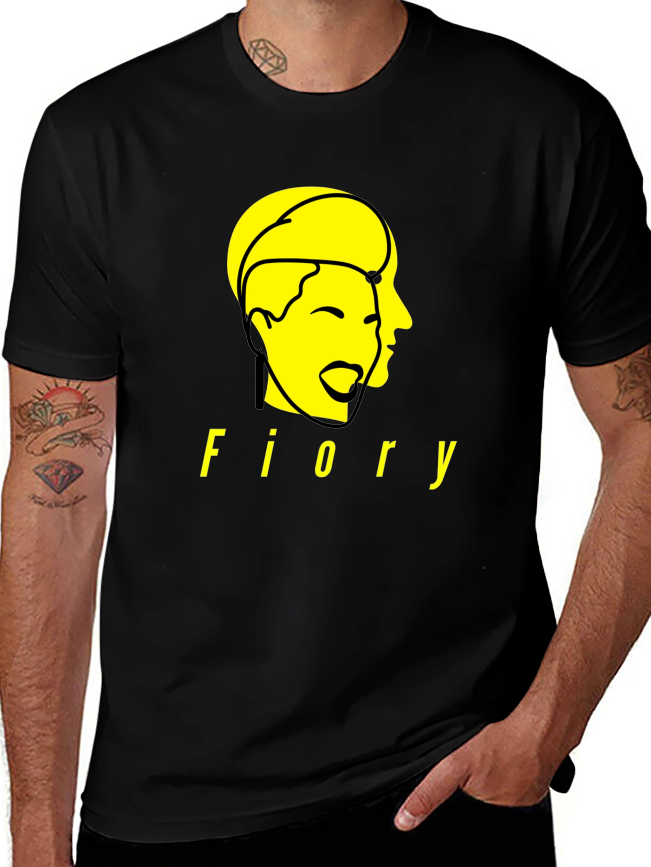 Variant 15 of Fiory Graphic Print Black T-Shirt