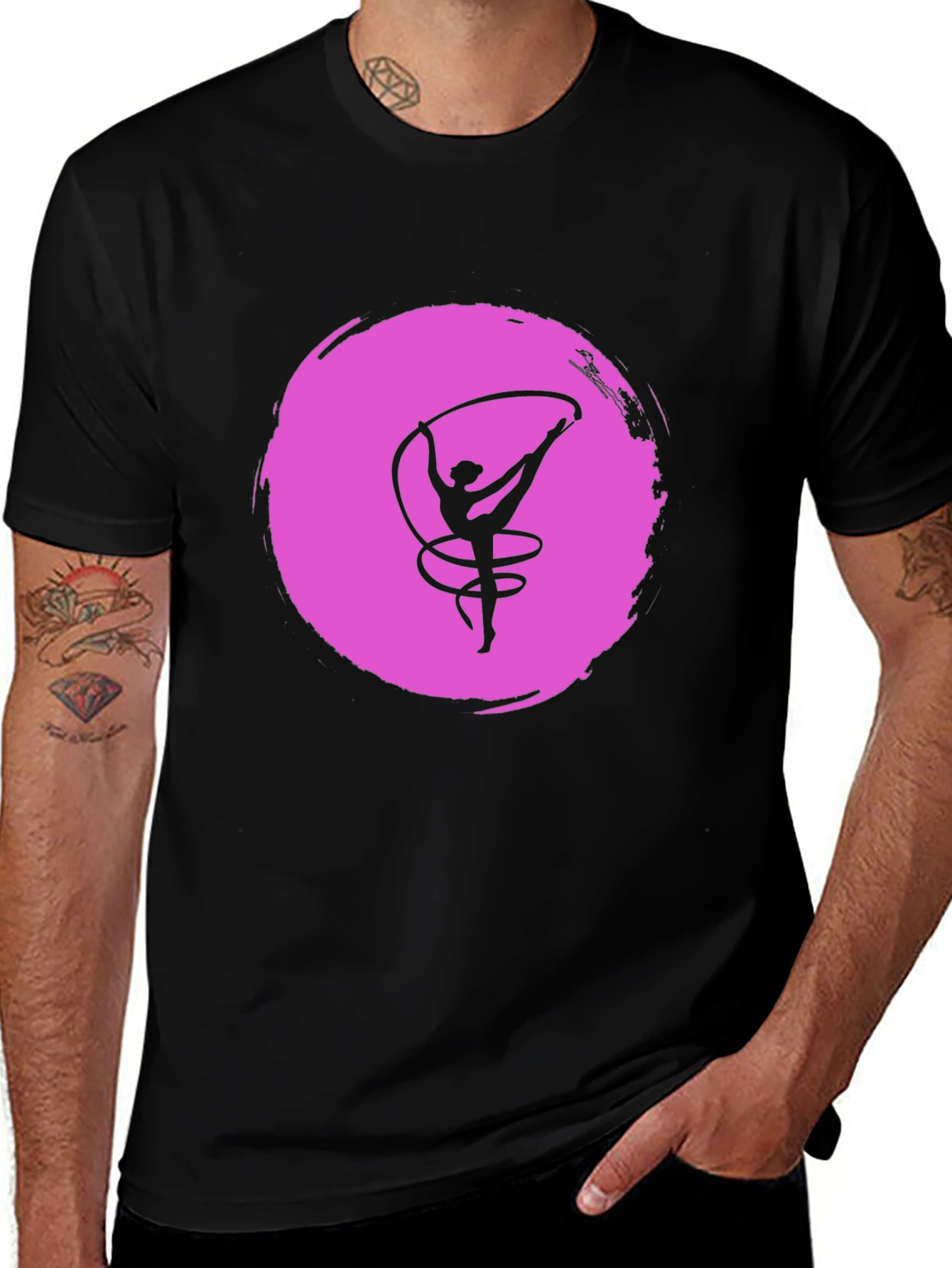 Variant 15 of Rhythmic Gymnastics Graphic Tee - Black