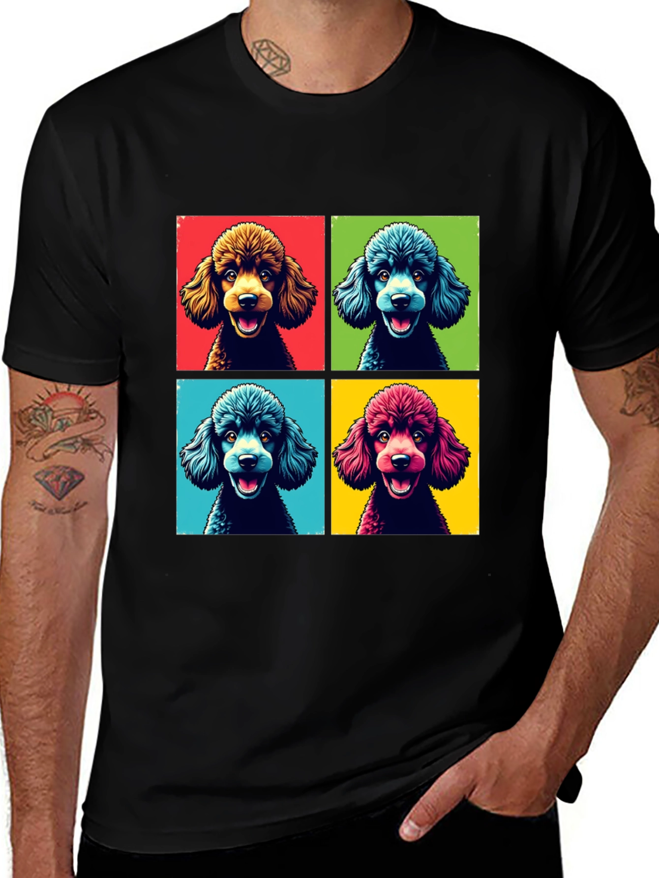 Variant 17 of Pop Art Poodle Graphic Tee