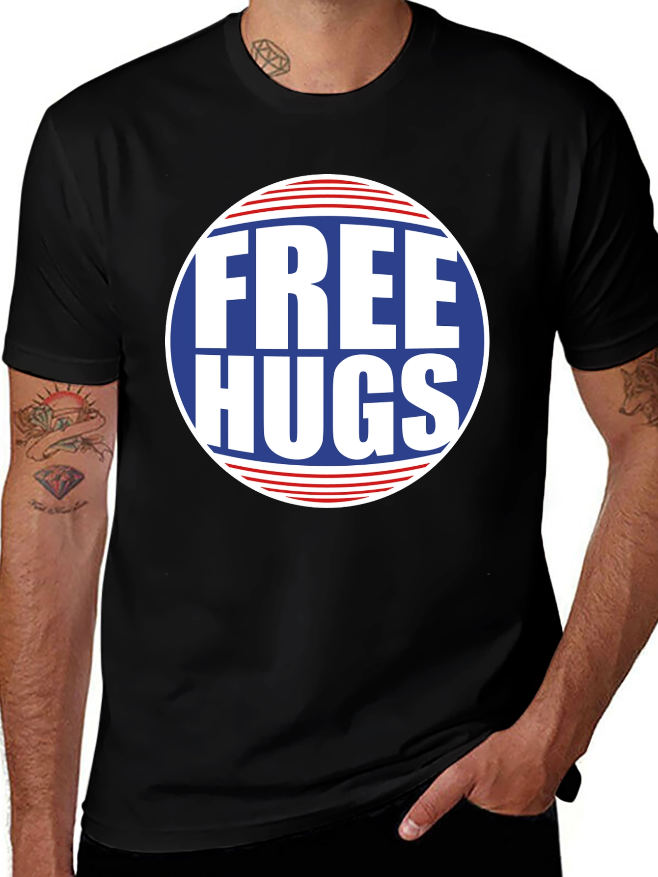 Variant 4 of Free Hugs Graphic Tee - Classic Crew Neck T-Shirt