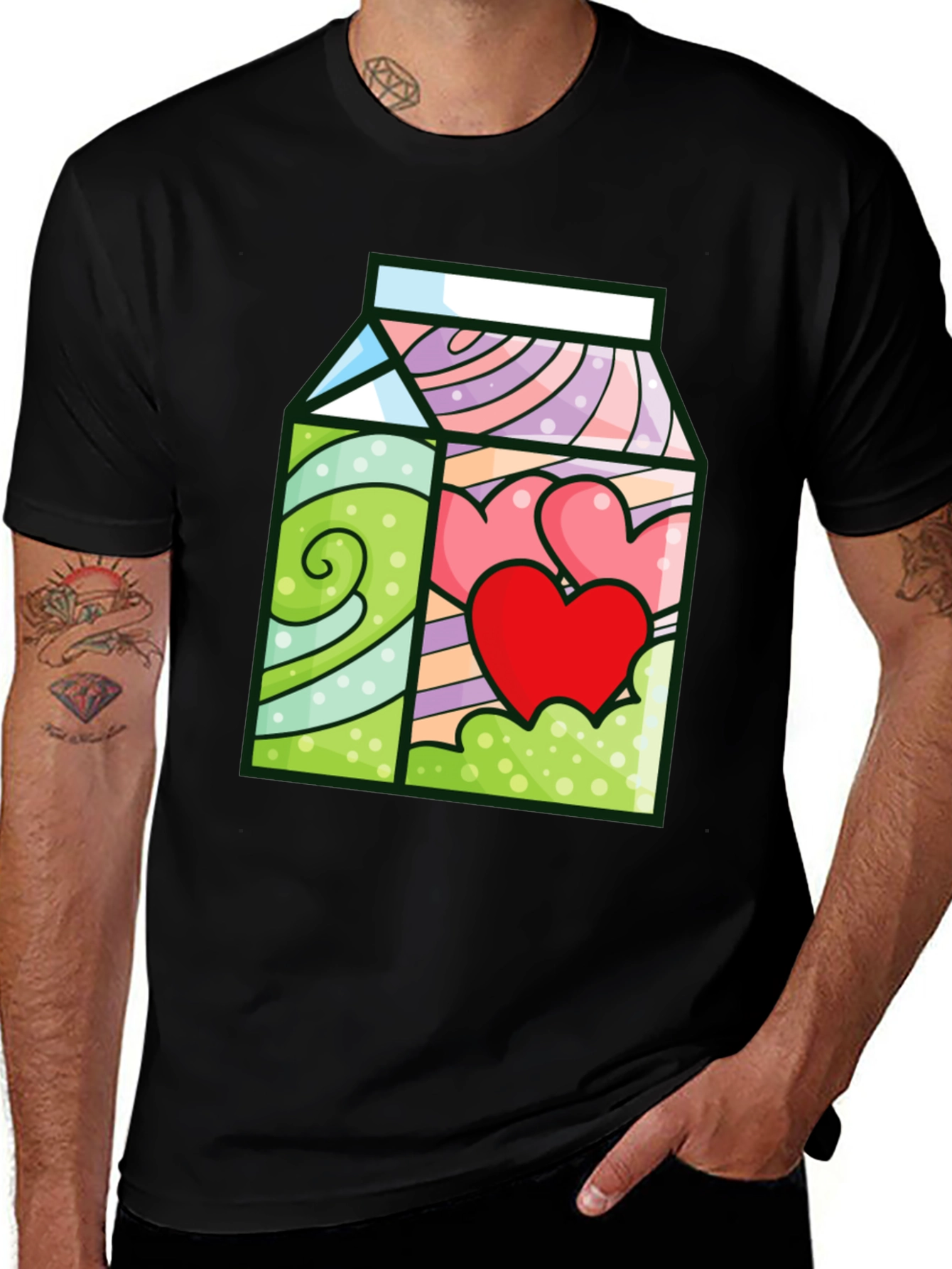 Variant 10 of Fun Milk Carton Graphic T-Shirt