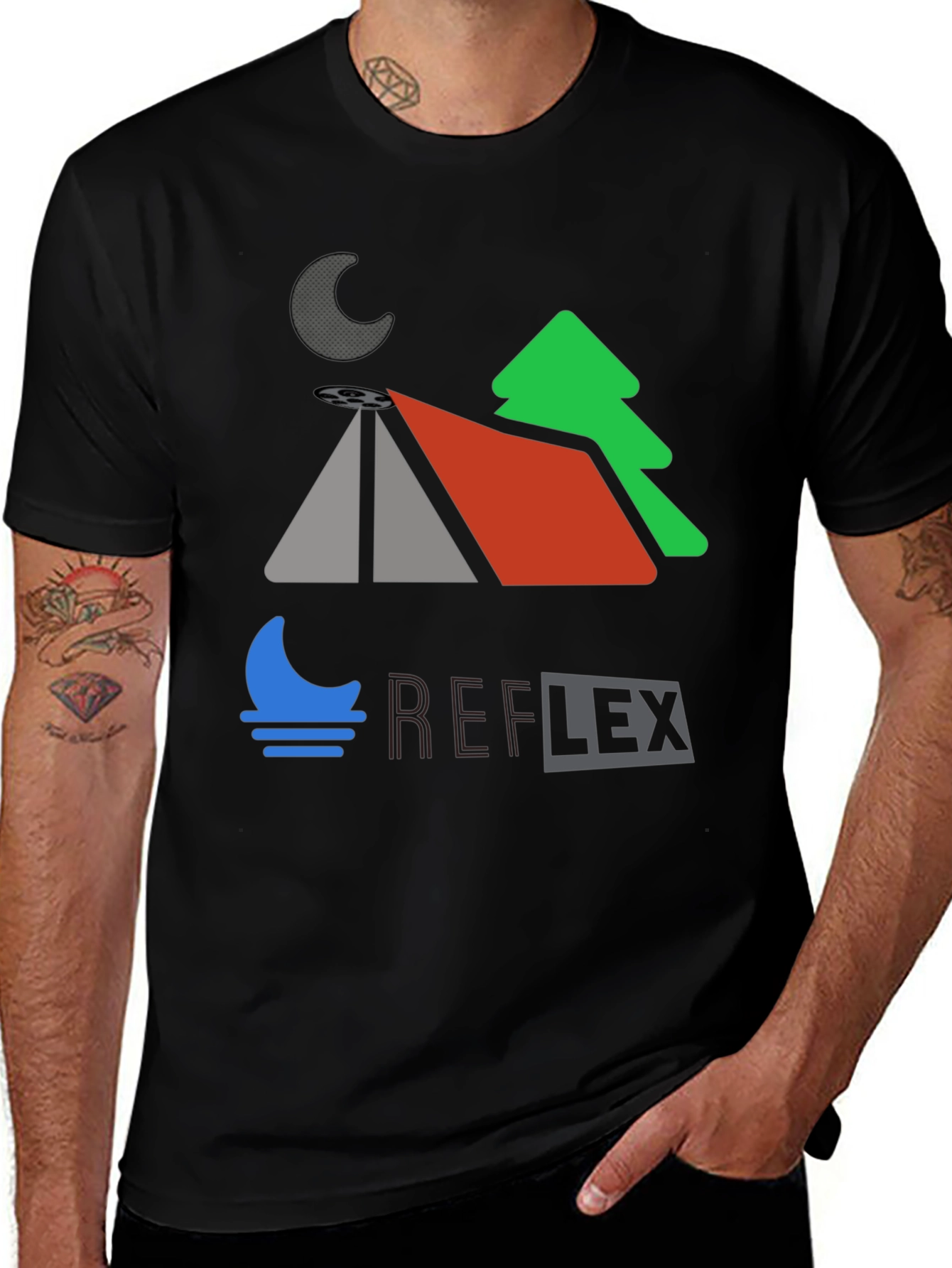 Variant 13 of Reflex Graphic Tee - Night Camping Design