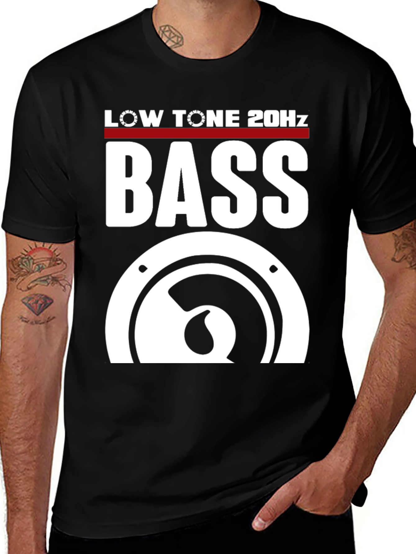 Variant 24 of Bass Low Tone 20Hz T-Shirt - Black