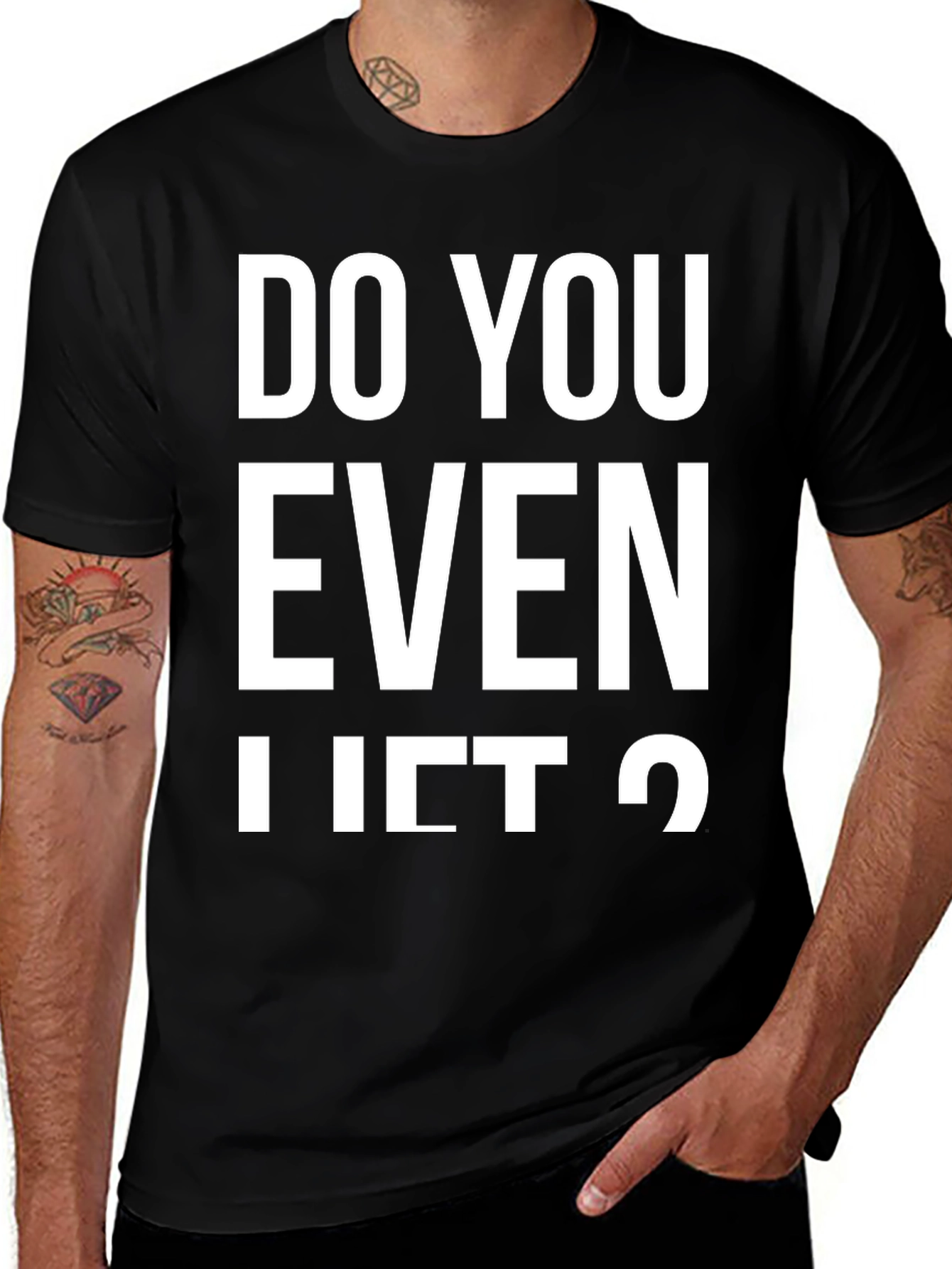 Variant 17 of Do You Even Lift? Black Graphic T-Shirt