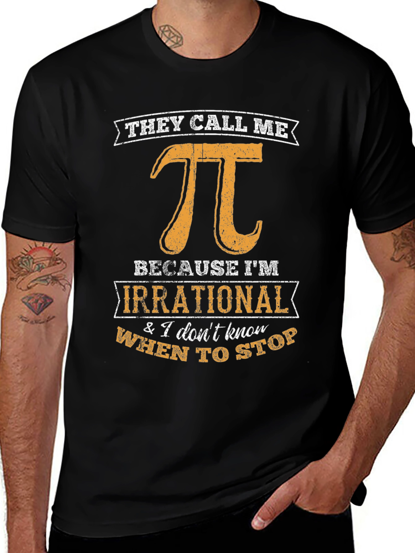 Variant 18 of Irrational Pi T-Shirt - Funny Math Geek Tee