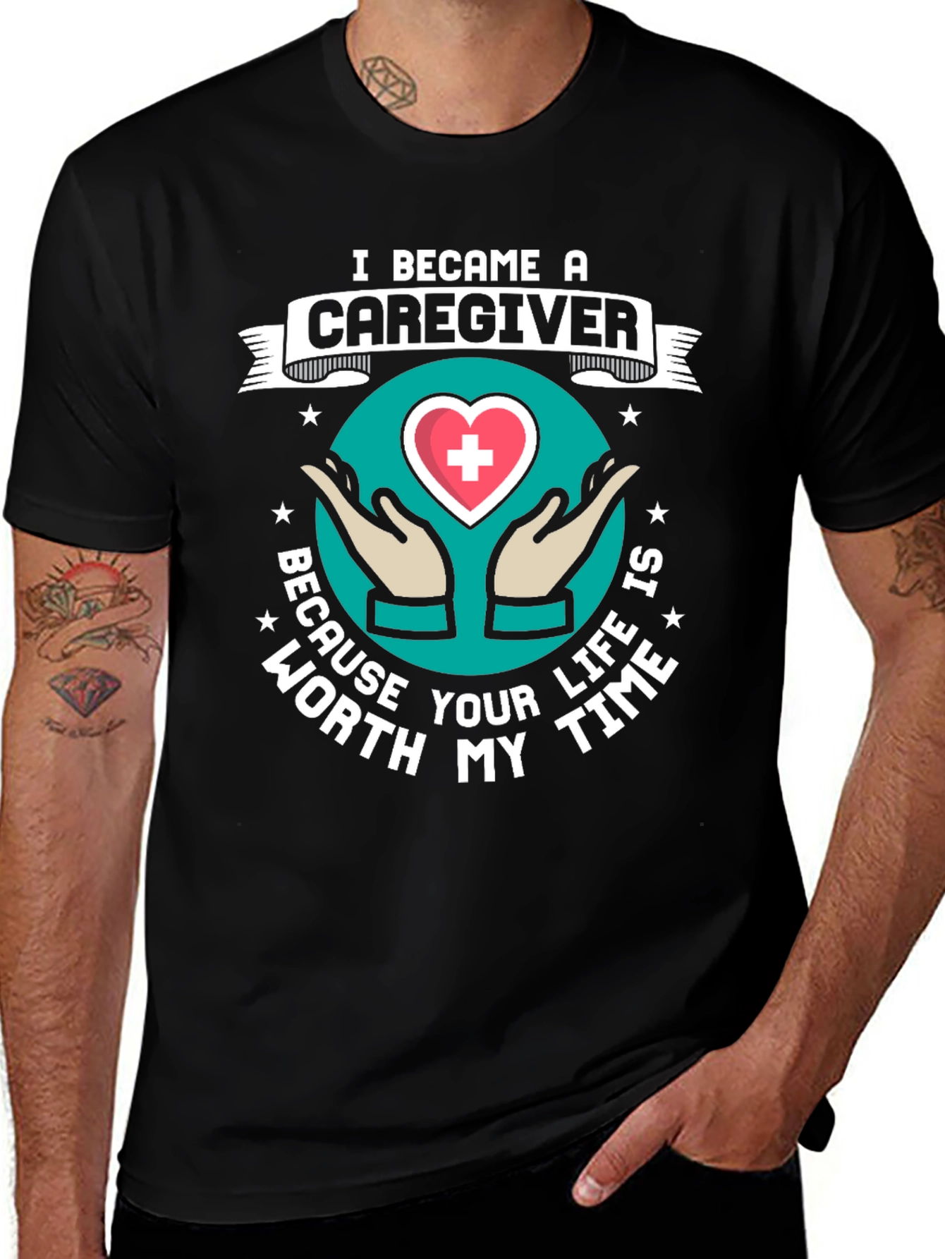 Variant 15 of Caregiver Graphic Tee - Worth My Time