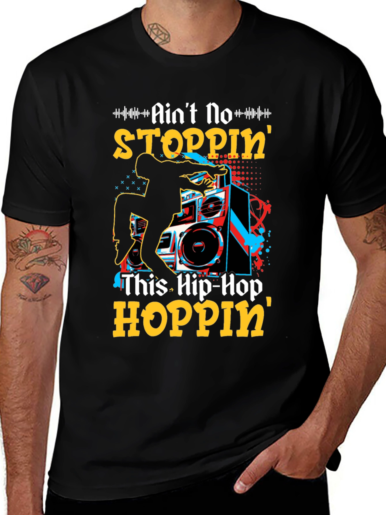 Variant 2 of Ain't No Stoppin' This Hip-Hop Hoppin' Graphic Tee