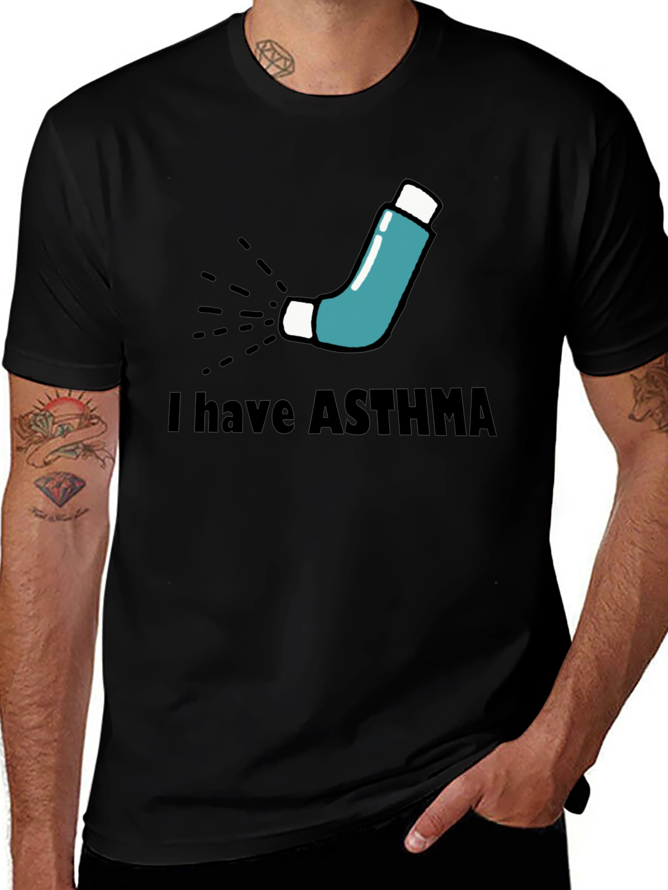 Variant 14 of Asthma Awareness T-Shirt - Inhaler Graphic Tee