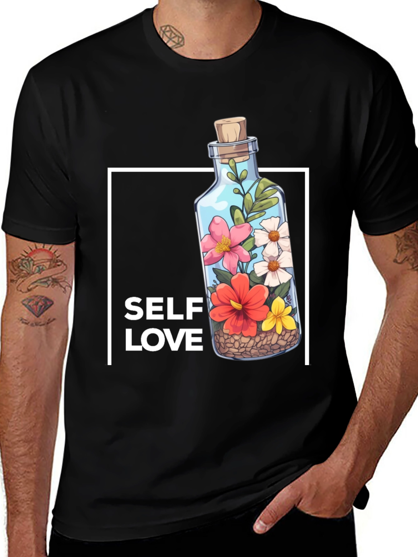 Variant 29 of Self Love Floral Bottle Graphic Tee