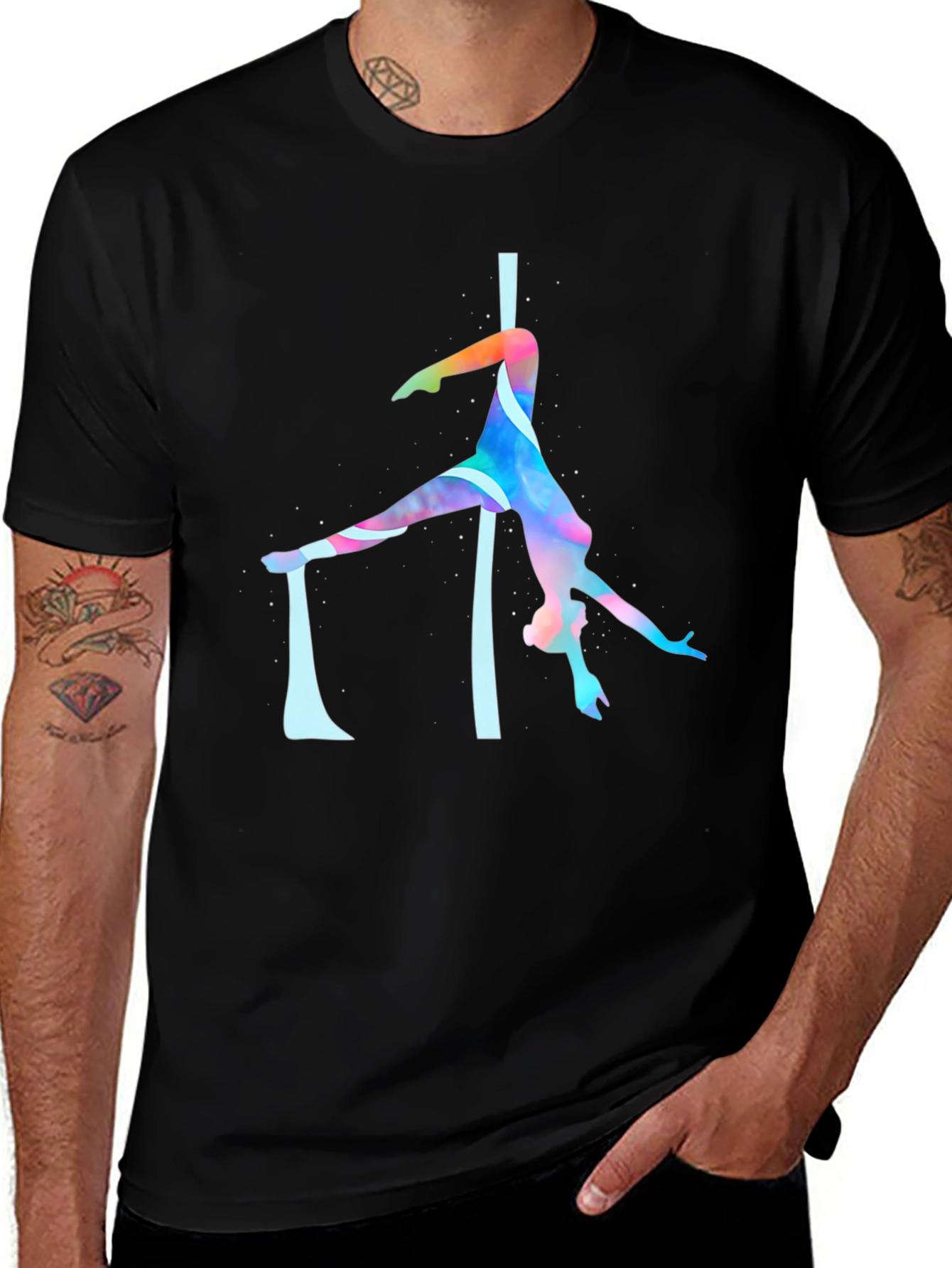Variant 7 of Aerial Silks T-Shirt - Artistic Acrobat Design