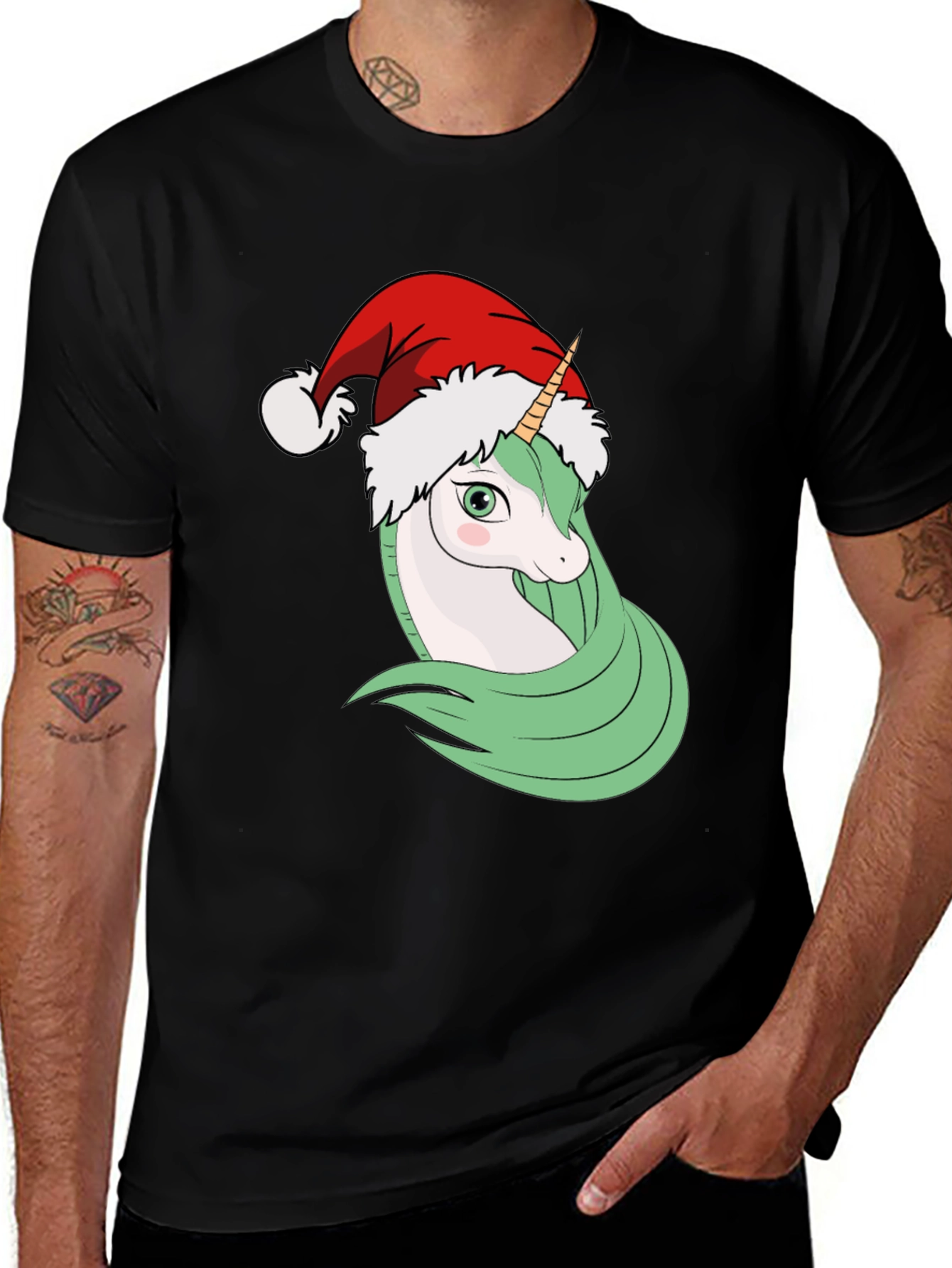 Variant 7 of Christmas Unicorn T-Shirt - Holiday Festive Tee
