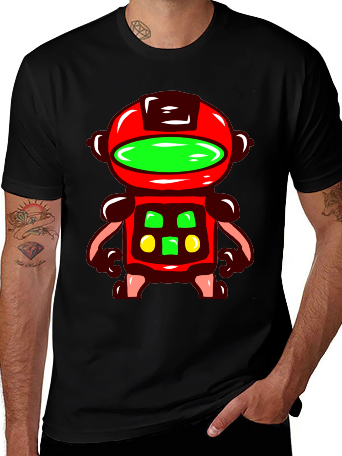 Variant 25 of Robot Graphic T-Shirt - Bold and Fun Design