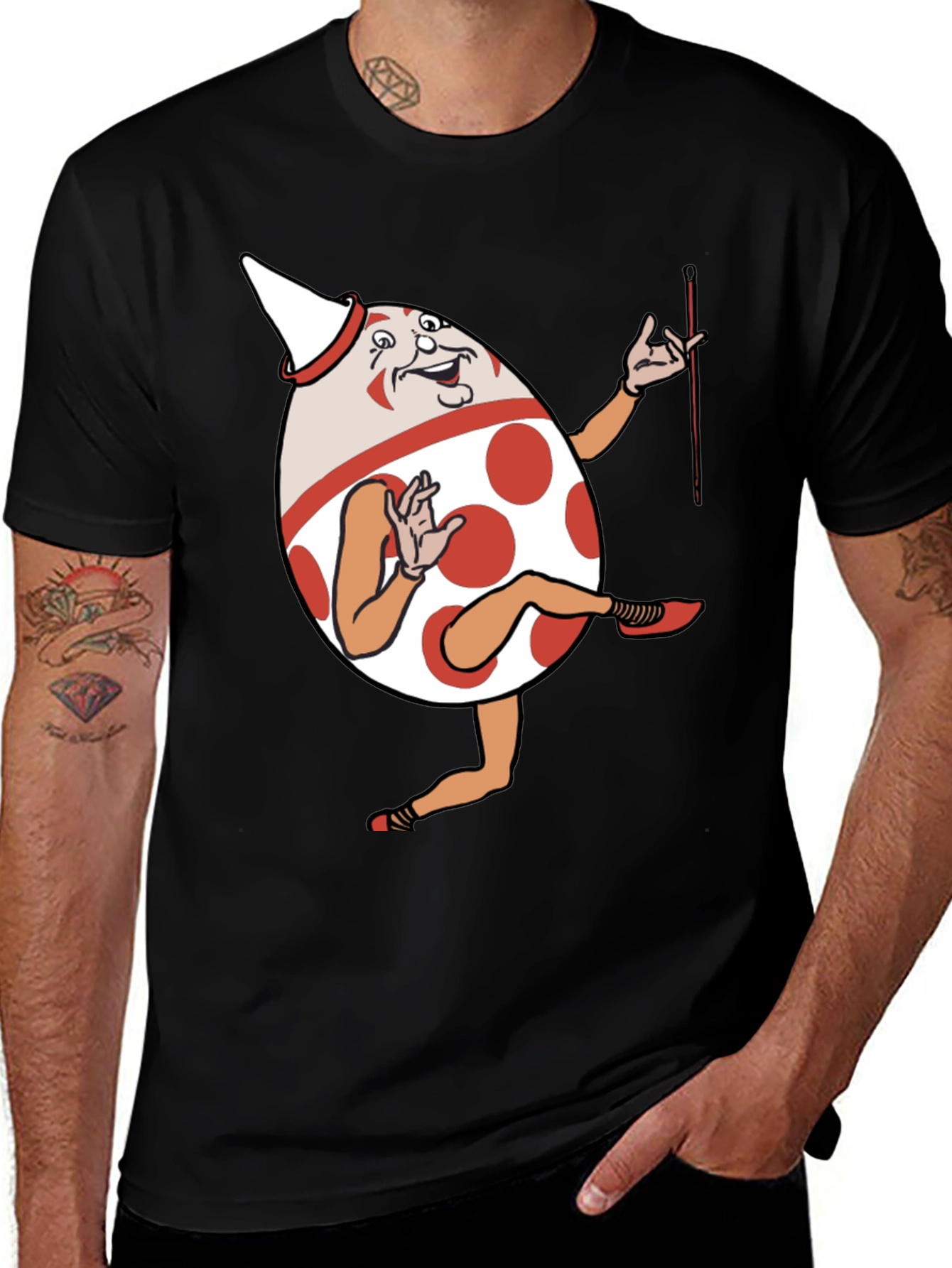 Variant 23 of Funny Egg Cartoon Character Graphic T-Shirt