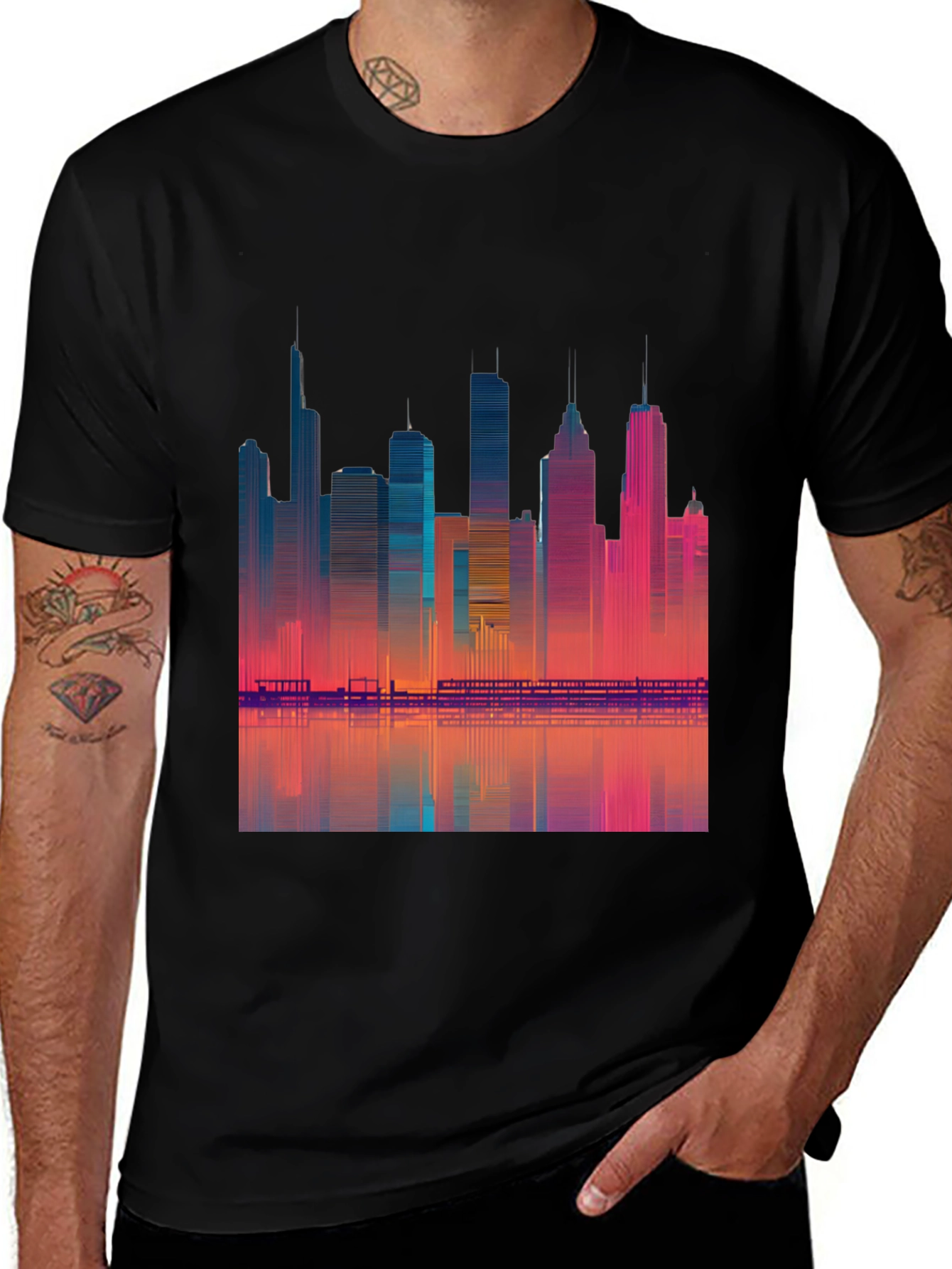 Variant 27 of Vibrant Cityscape Graphic Tee